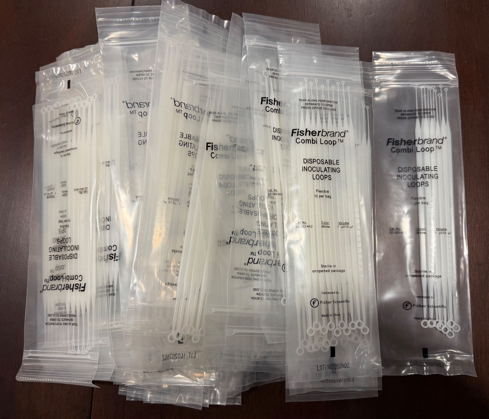 34 Fisherbrand Disposable Inoculating Loops, Bags Of 10, 22-363-602