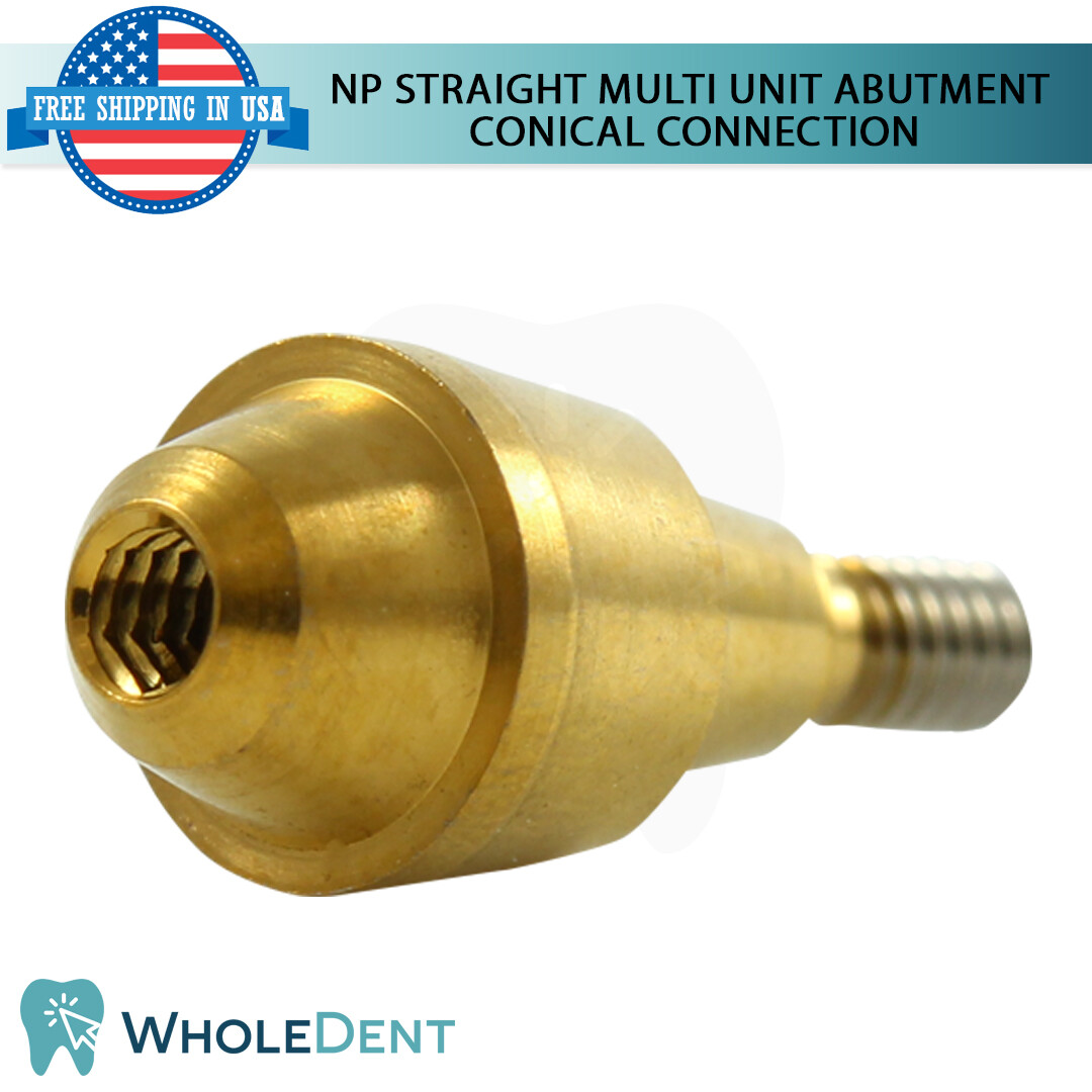 1X NP Conical Connection Straight Multi Unit Titanium Sleeve Set Dental