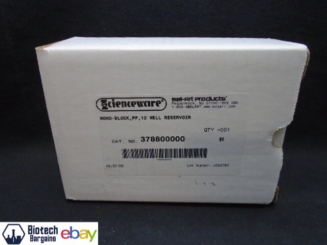 Scienceware Bel-Art Mono-Block 12-Well Polypropylene Reservoir 37880-0000 3/Pack