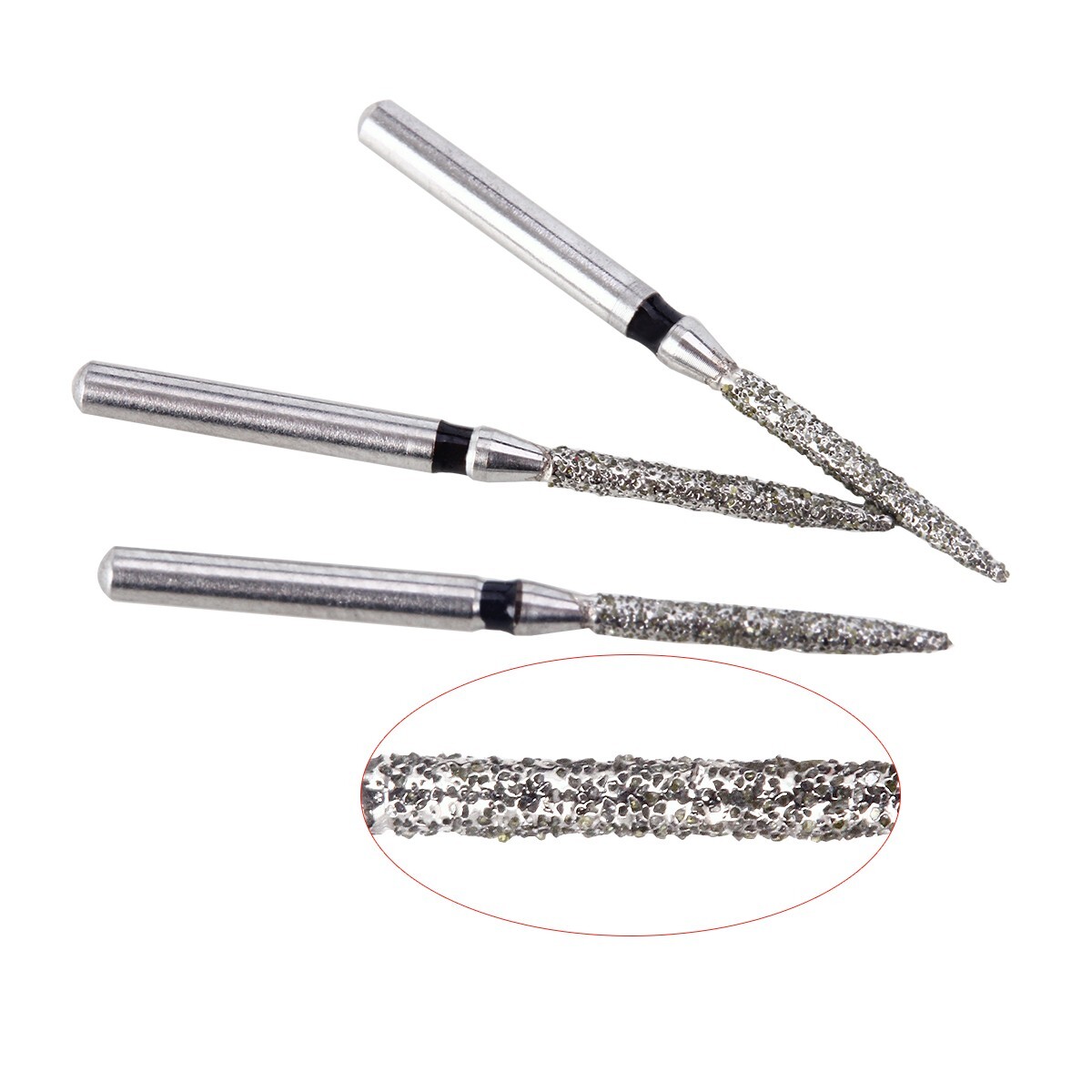 10 PCS Dental Super Coarse Diamond Burs Drills FO-11S for High Speed Handpiece
