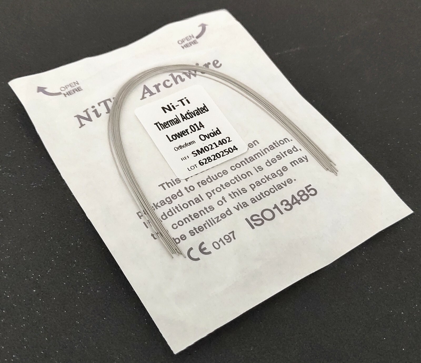 100 Packs Thermal Activated Niti Arch Wire Round Bows Ovoid Form Size For Chose