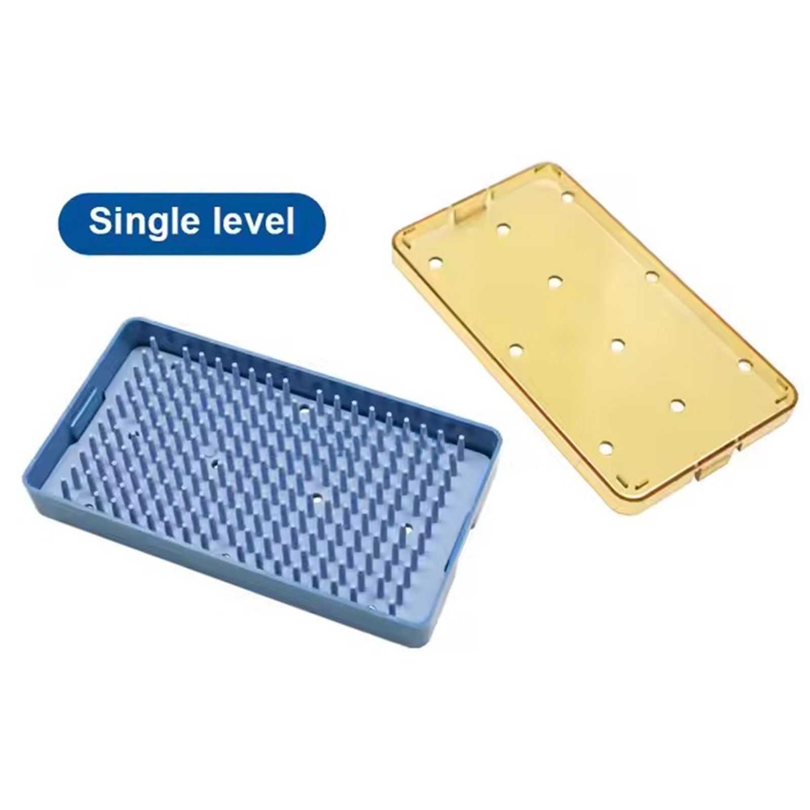 Small Size Dental Silicone Sterilization Tray Case Single Layer Disinfection Box