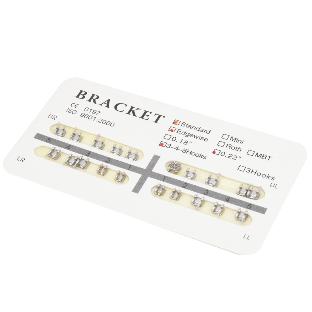 Dental Orthodontic Bracket Braces MIM Monoblock Ultrathin Roth/MBT 022/018 Hooks