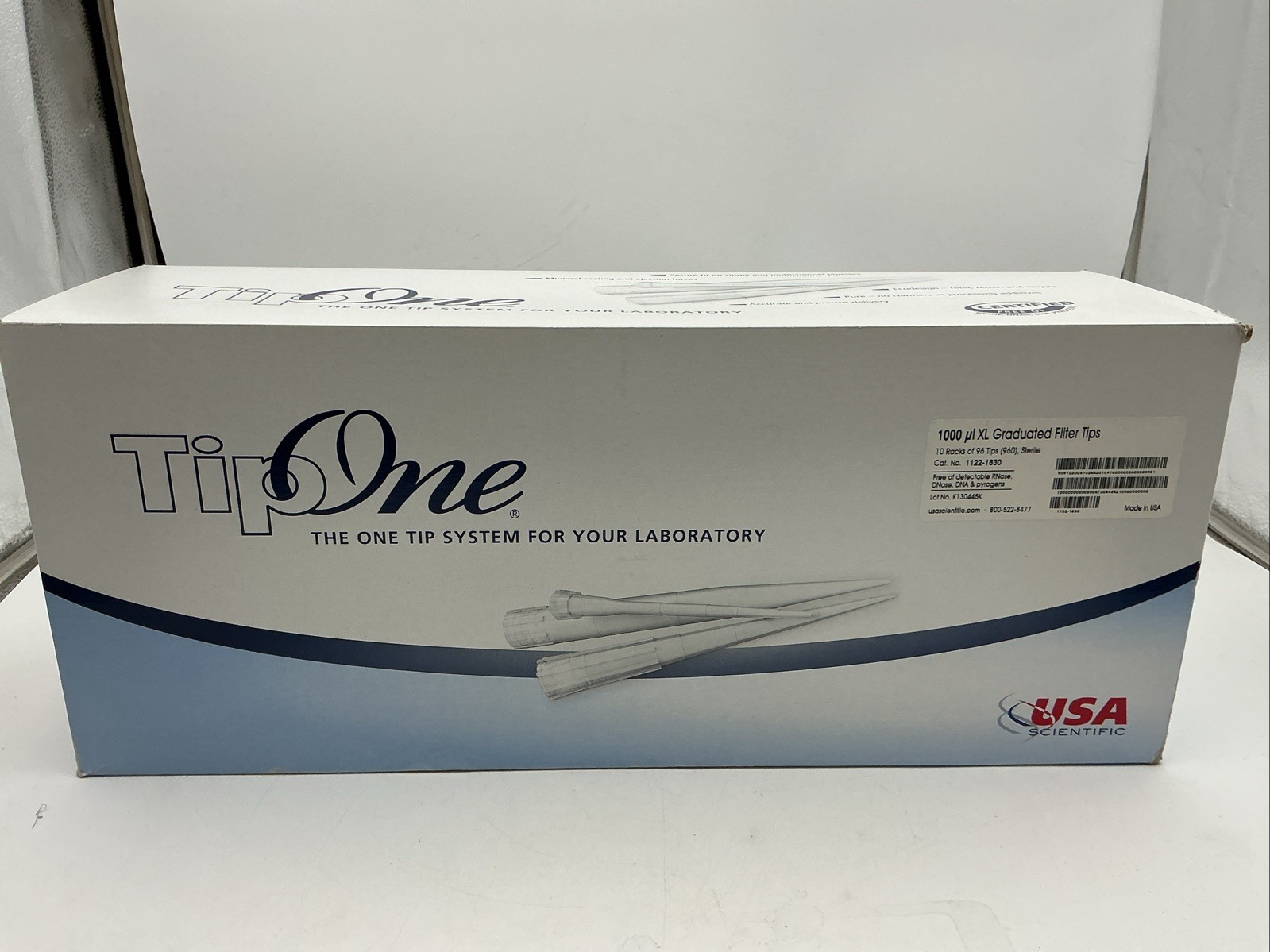 USA Scientific Inc 1000 ul XL TipOne filter tip, sterile 1122-1830 10×96 960 Pc