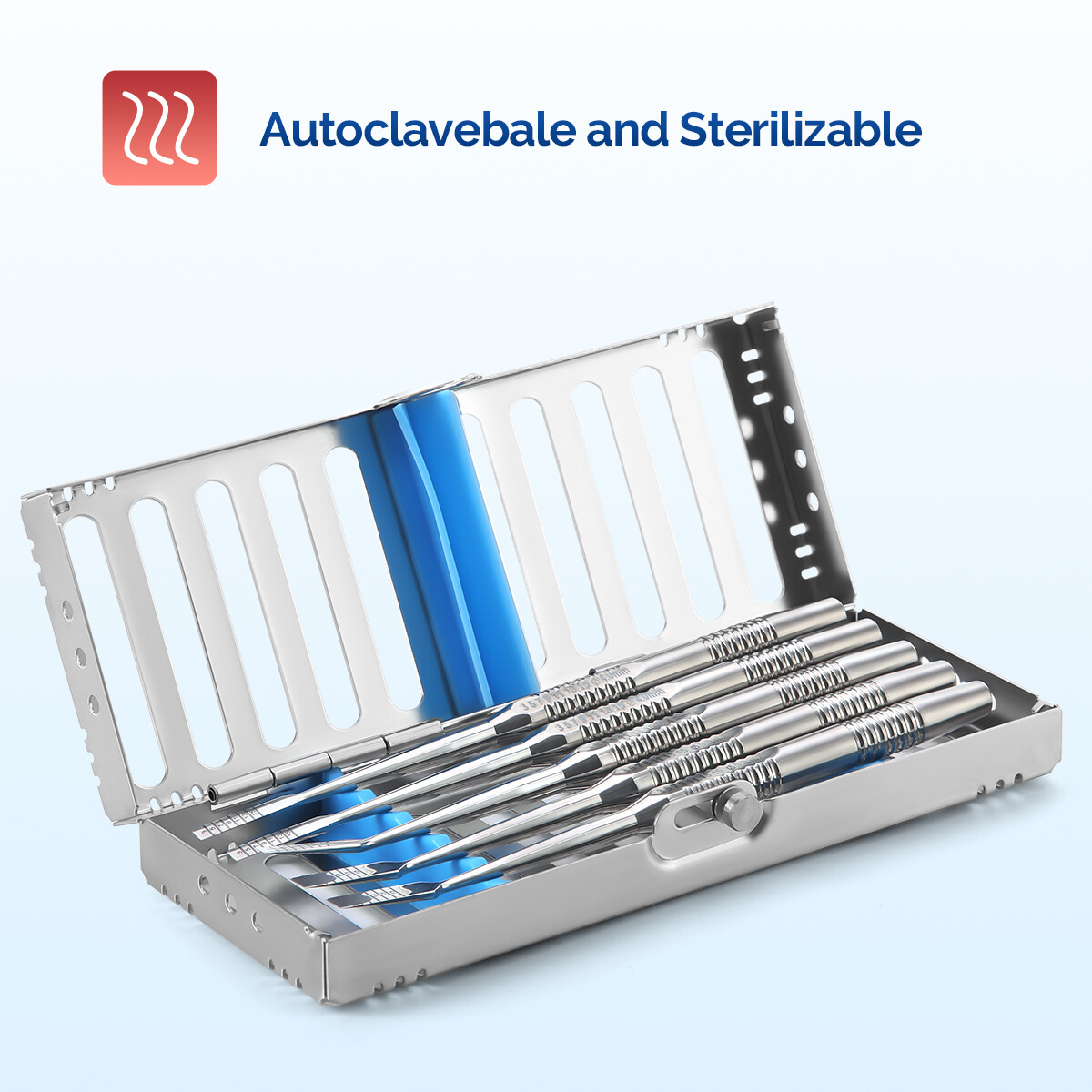 Dental Disinfection Sterilization Case Autoclavable Instrument Box 5/10/20 Grid