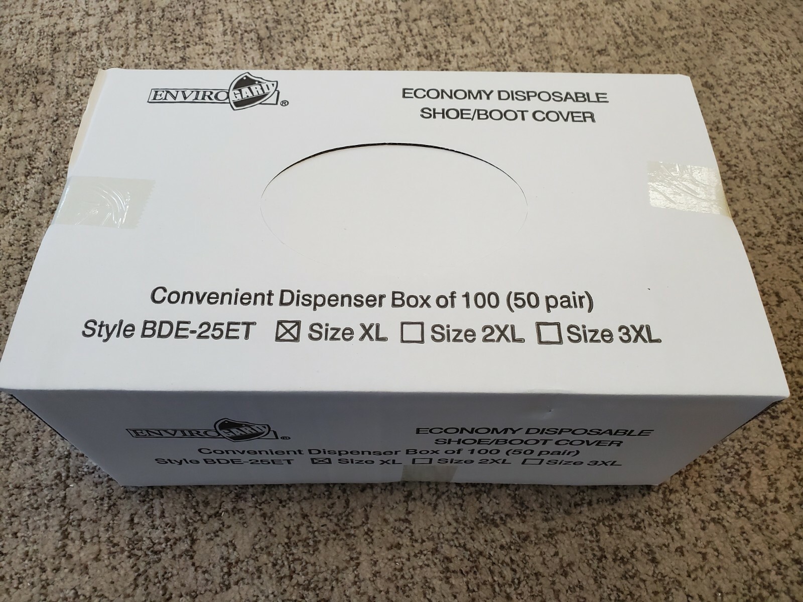 Disposable Shoe and Boot Covers, 50 Pair Dispenser Package