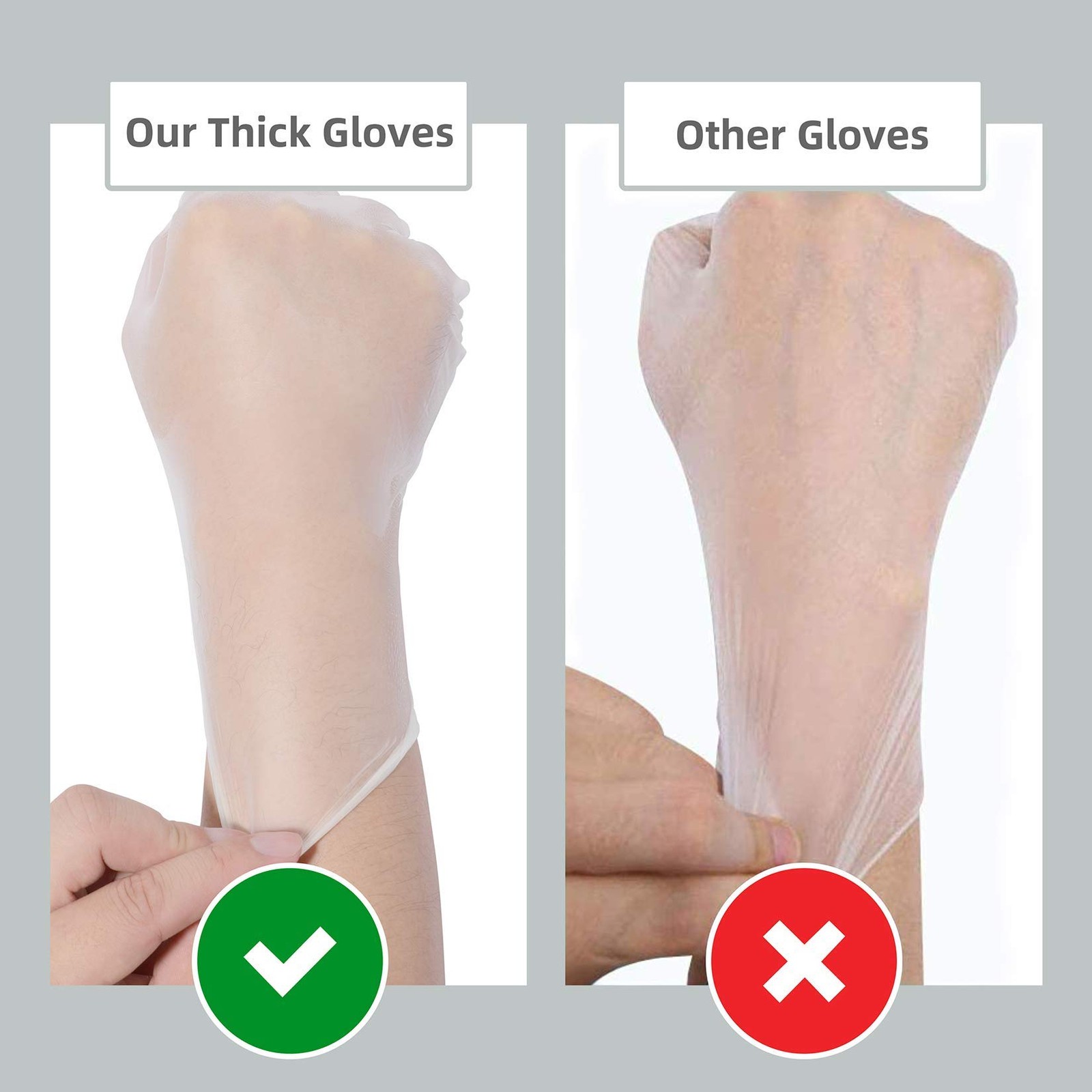 Oh! Trendy Disposable Medical Clear Vinyl Medium (Pack of 100), A-clear M