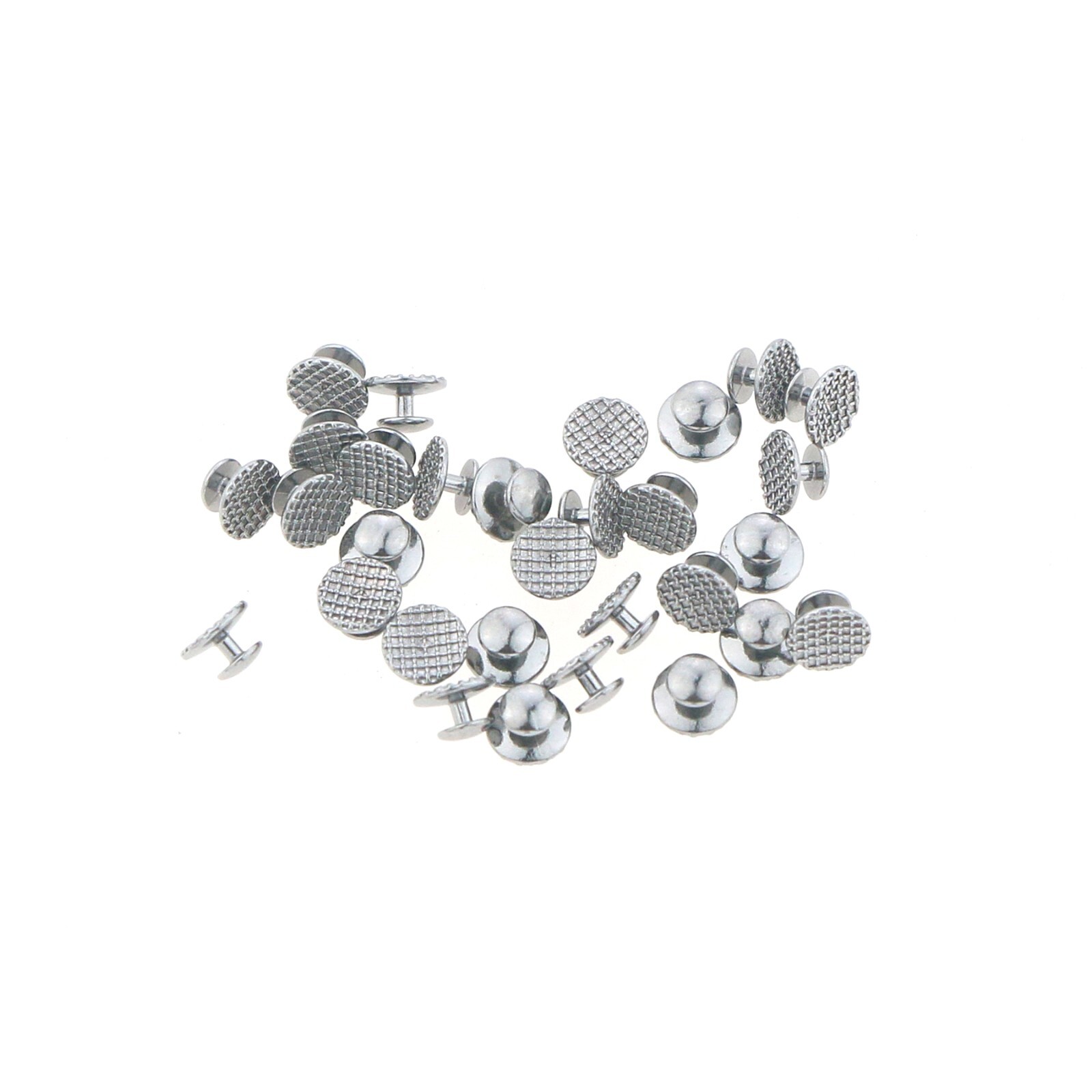 100Pcs Dental Ceramic/Metal Lingual Buttons Bondable Orthodontic Round Mesh Base