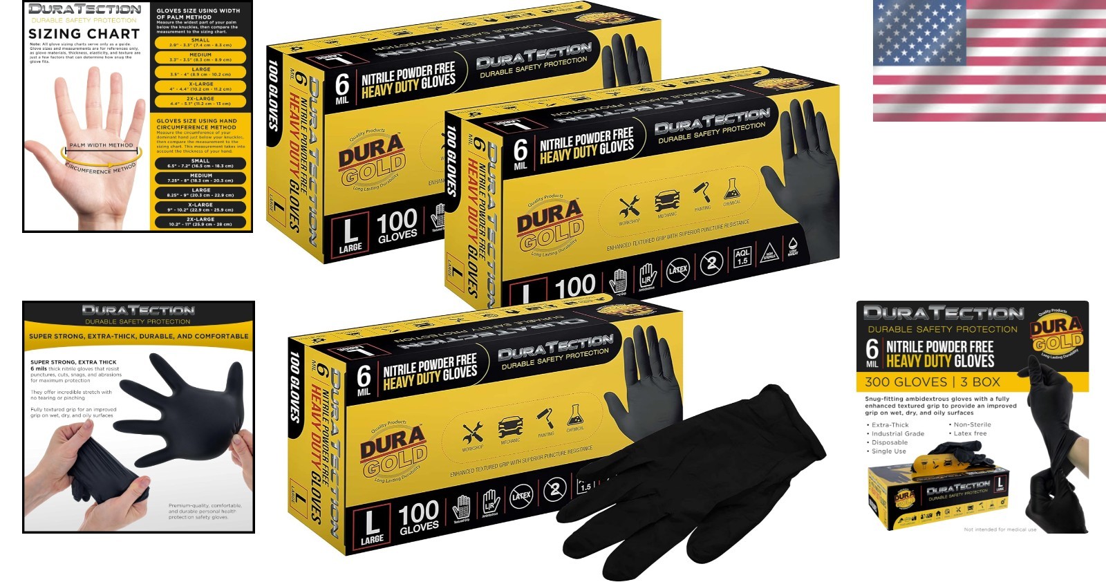300 Count Heavy-Duty Black Nitrile Gloves – Perfect for Food Service & Mechanics
