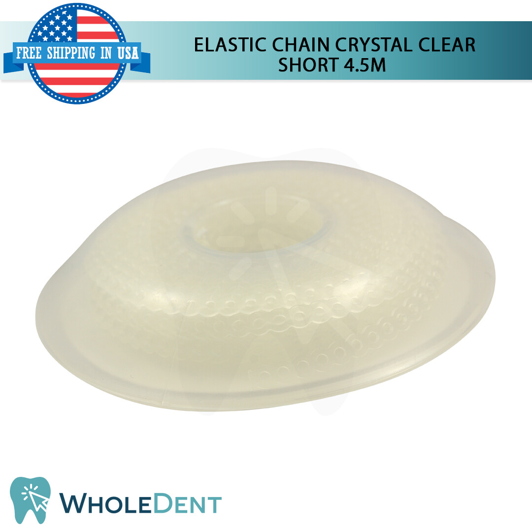 Orthodontic Dental Elastic Chain Crystal Clear Short 4.5m Power Tooth Morelli