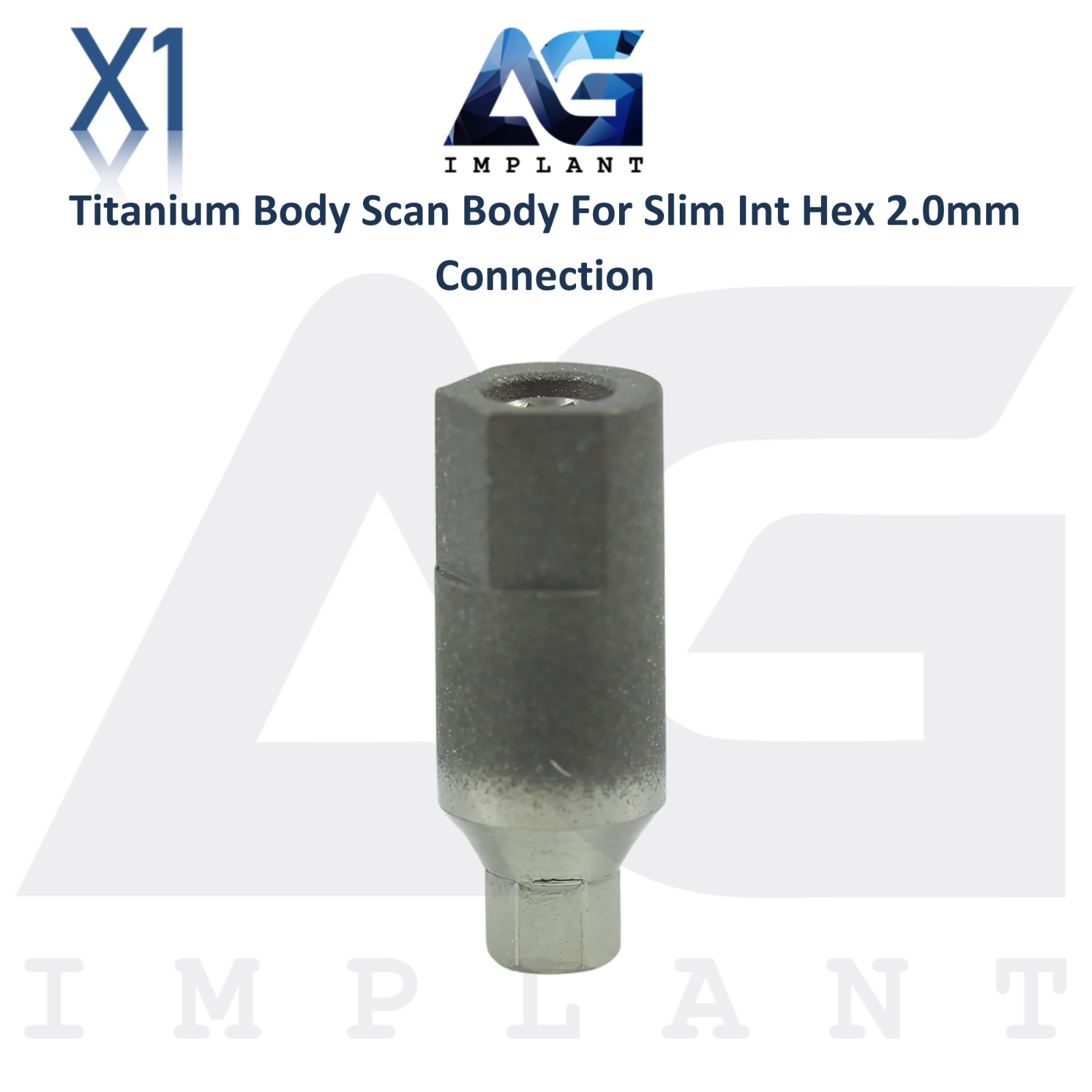 Dental Titanium Scan Body Slim Int Hex Connection 2.0mm Prosthetic HD Scan