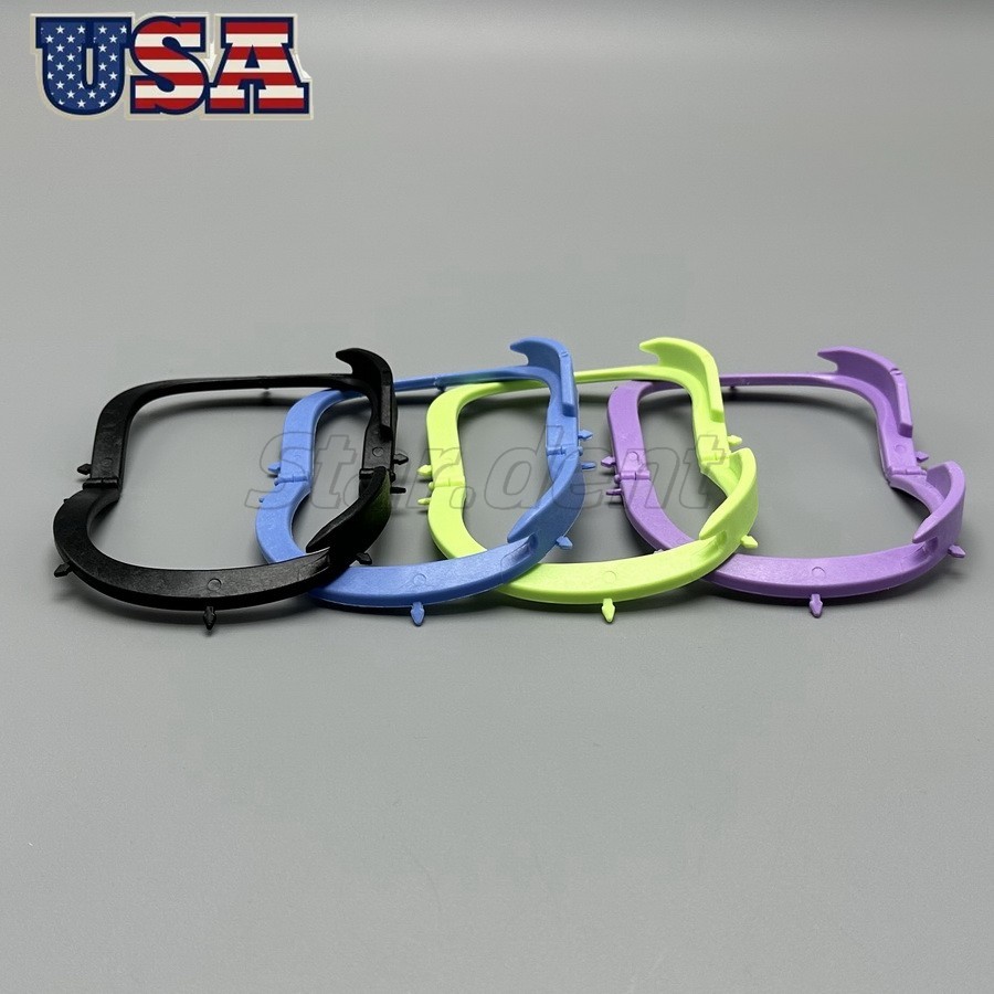 Dental Foldable Frame Plastic Rubber Dam Sheets Bracket for Dental Operation MIX