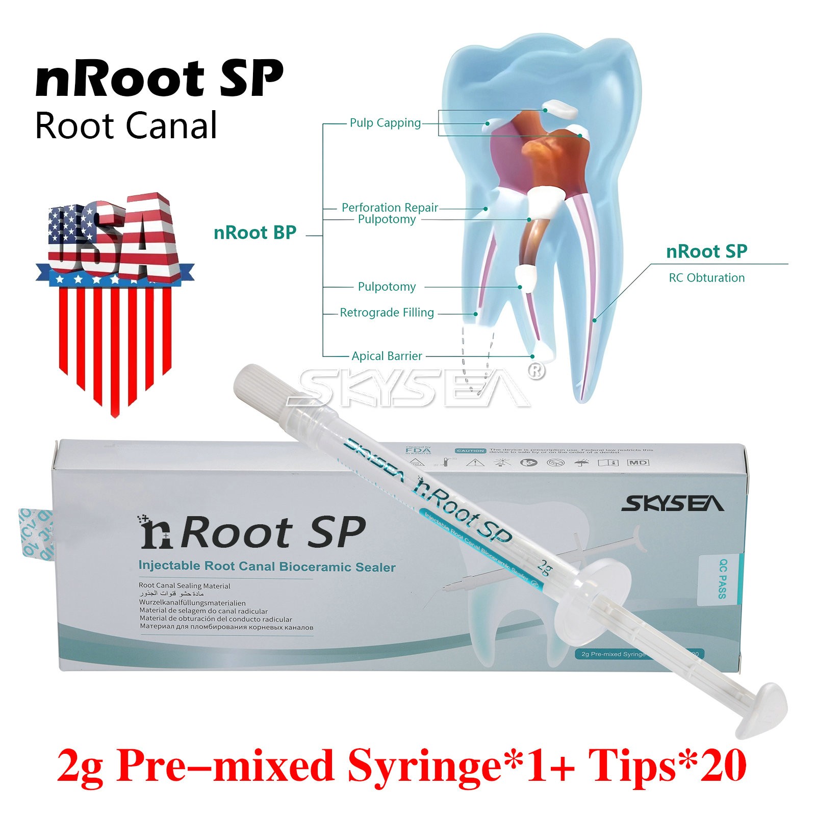 Bioceramic for Root & Pulp Treatment 2g tube II Free Ship