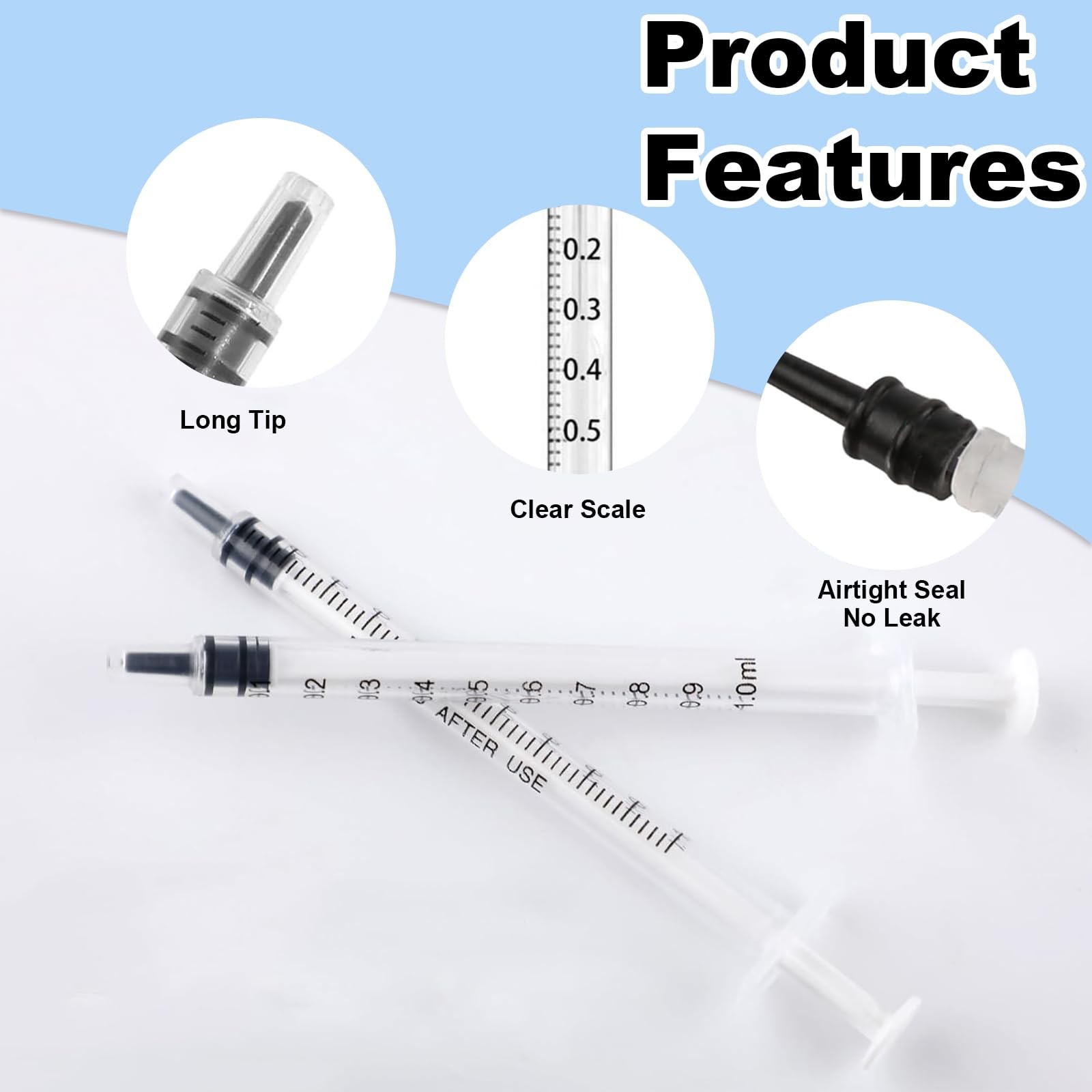 30 Pcs 1ml Syringe Without Needle for Liquids, 1cc Syringe for Liquid, 1 ml S…