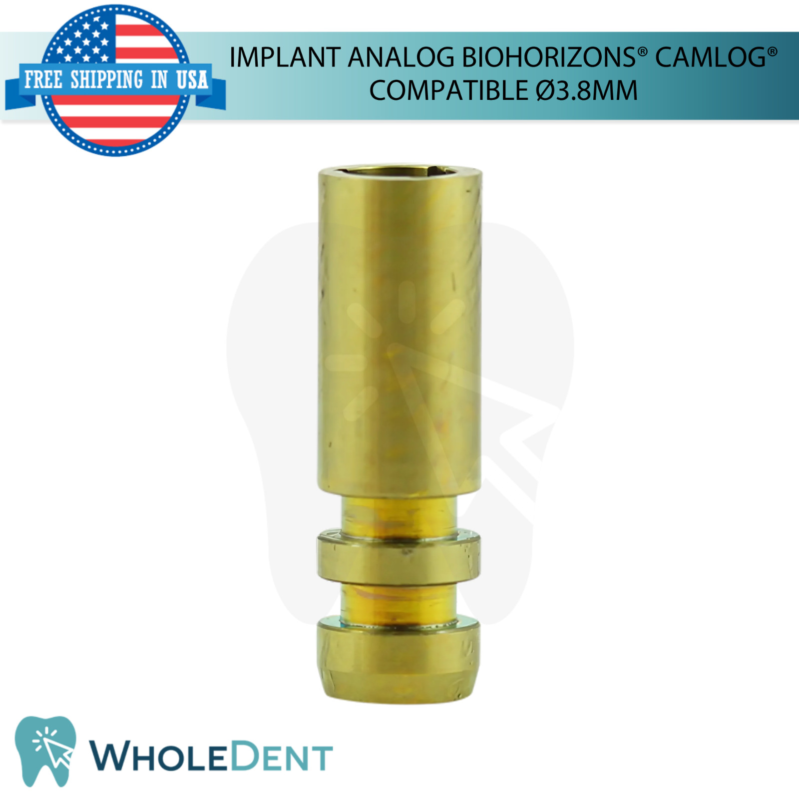 5 Dental Fixture Analog BioHorizons® CAMLOG® Compatible Ø3.8mm Platform Lab