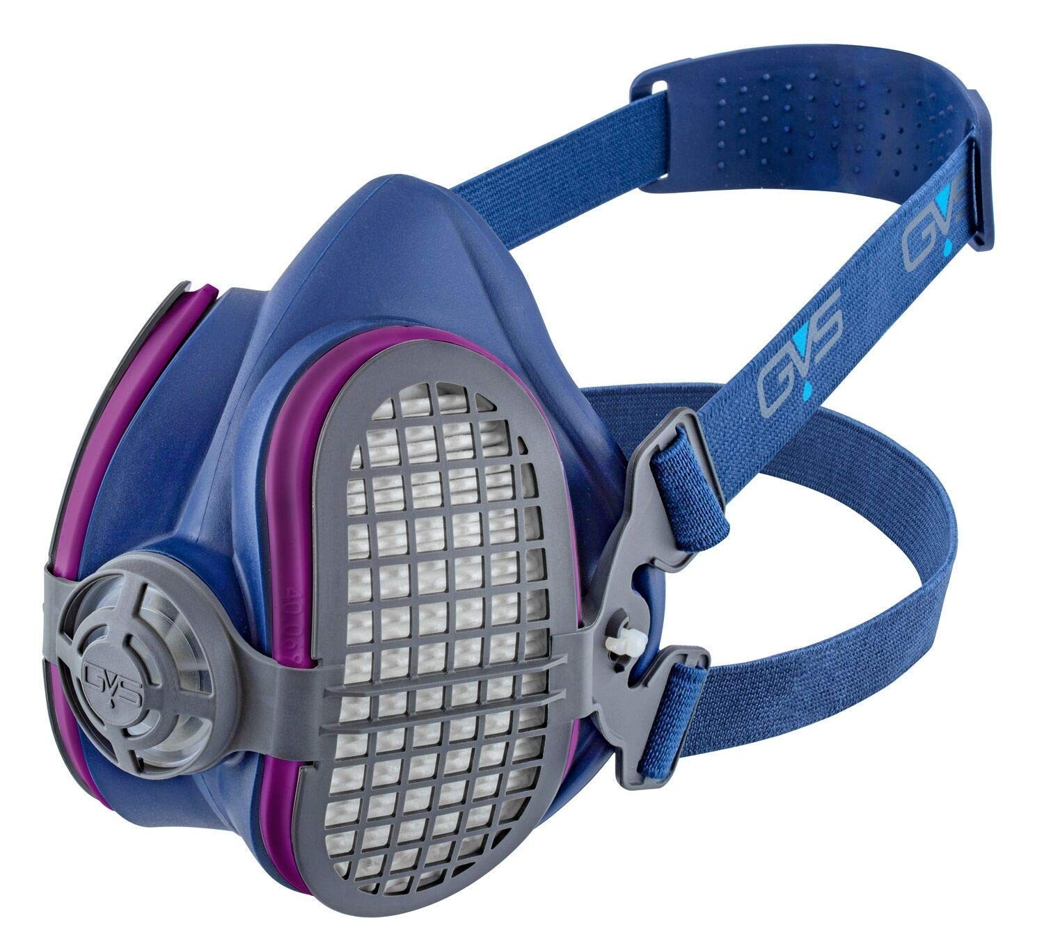 P100 Dust Half Mask Respirator, Reusable Filters Included, Blue, M/L Size