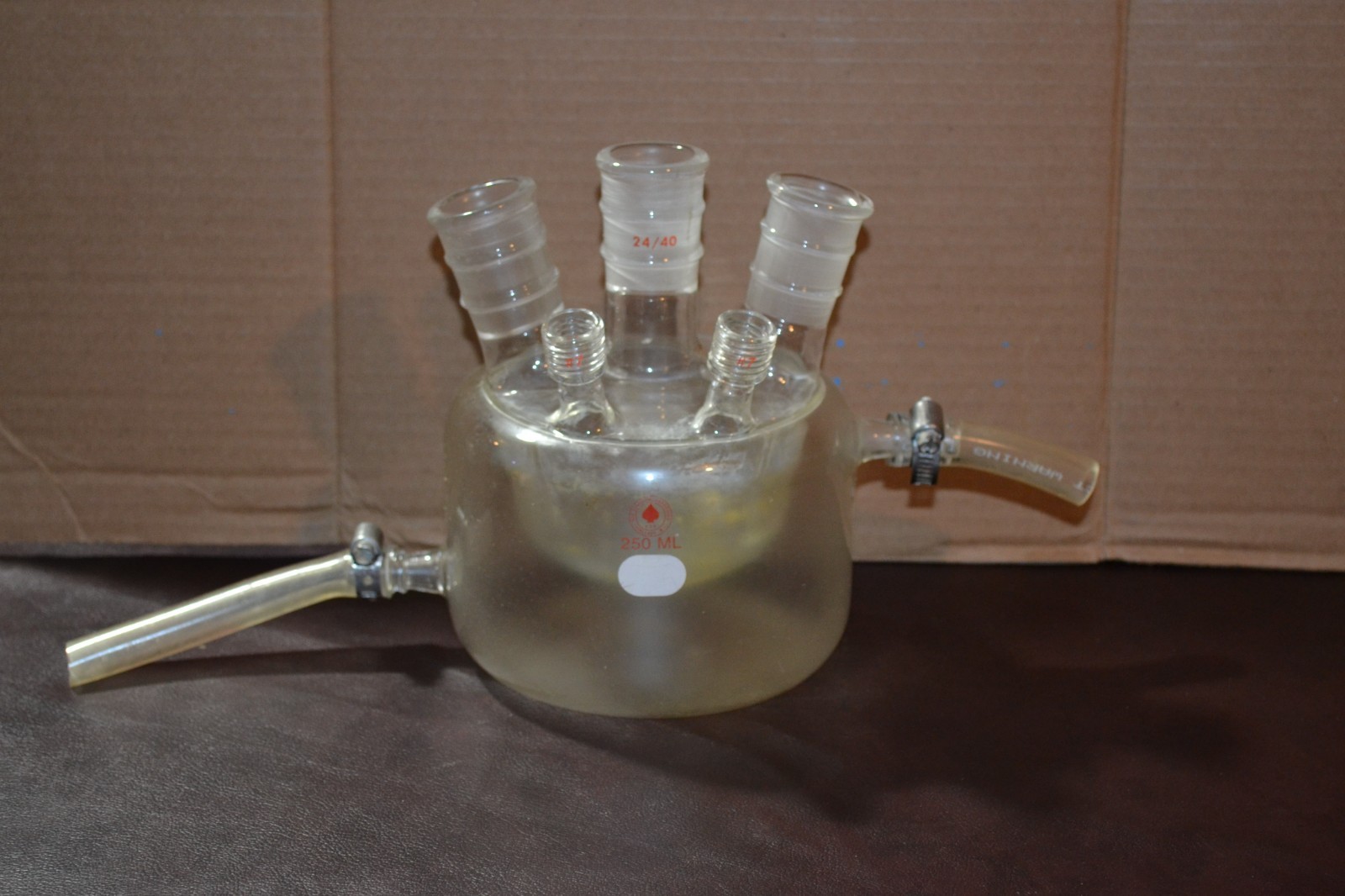 6960-35 Tapered Wall Five Neck Specialty Flask, Jacketed, 500 mL Capacity, 24/40
