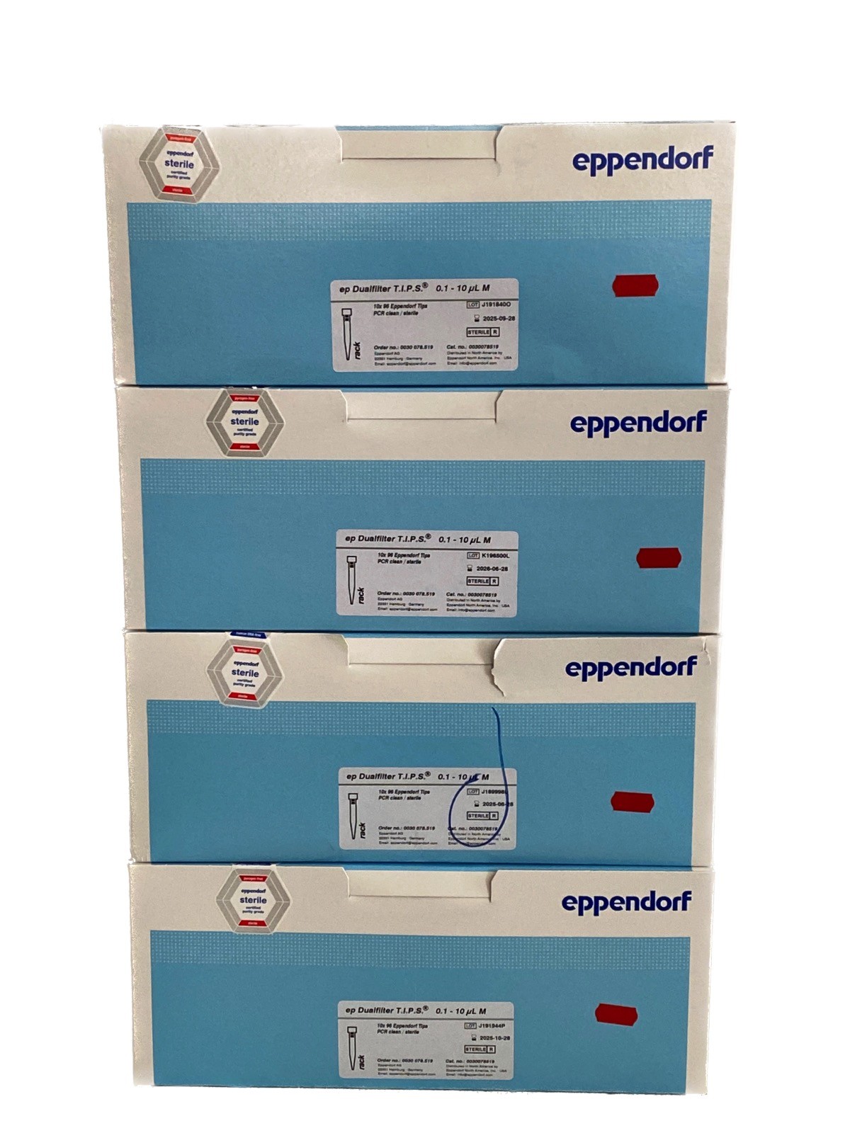 (3840) EPPENDORF ep Dualfilter T.I.P.S. 10uL M PCR Pipet Tips 40×96 0030078519