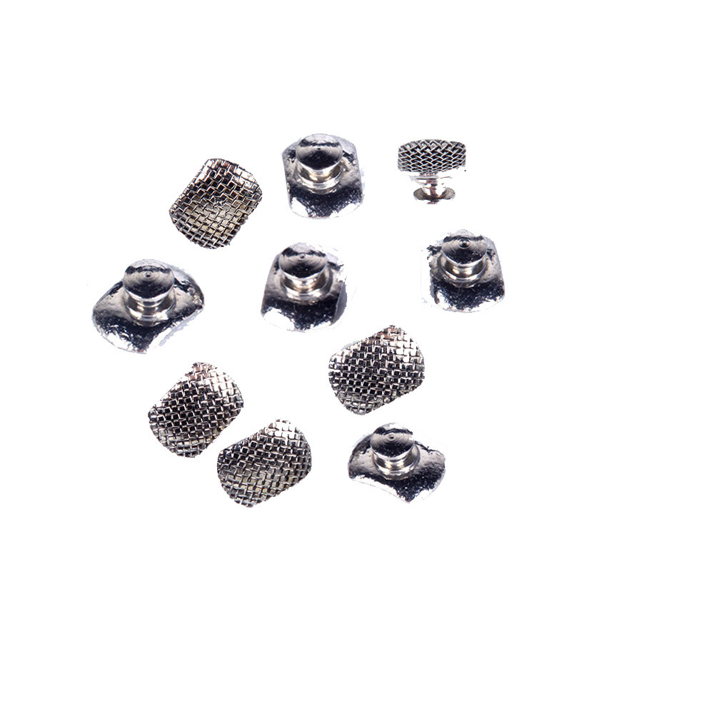 AZDENT Dental Orthodontic Round Lingual Buttons Bondable Mesh Base Rectangular