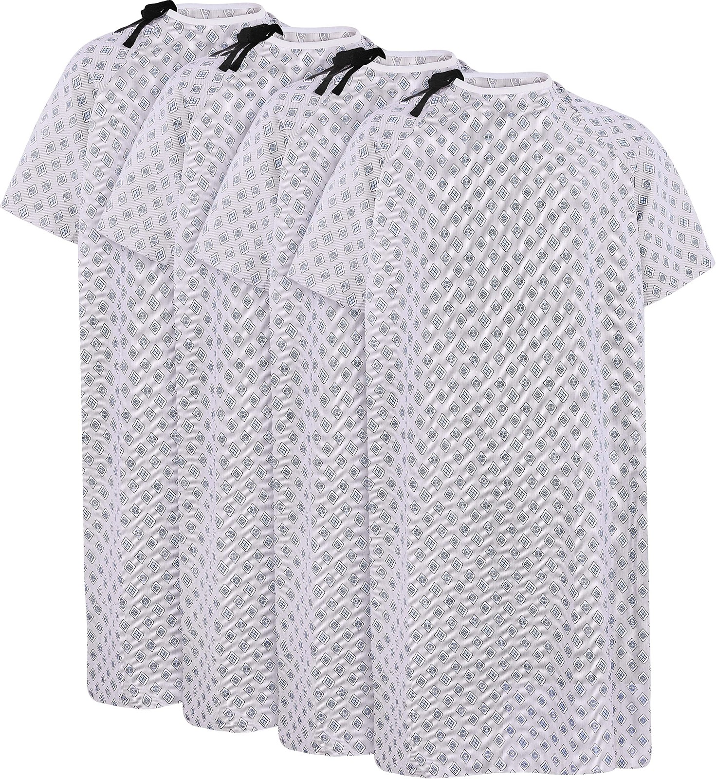 Care 4 Pack Unisex Hospital Gowns, Long Length Patient Gowns with Back Tie, C…