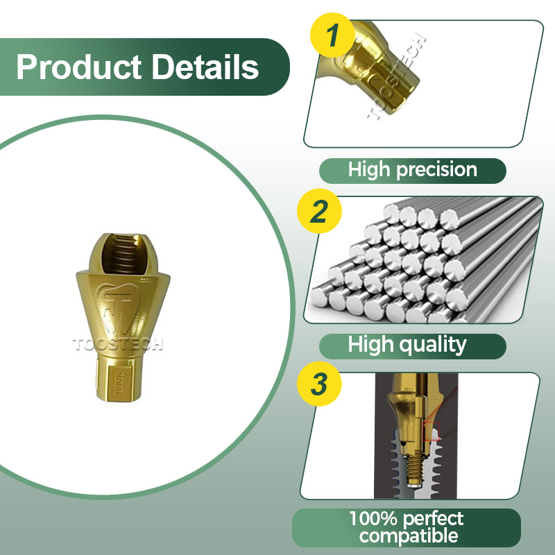 6pcs multi unit angled abutment fits to Straumann ITI NC/RC 17 degree D4.6mm