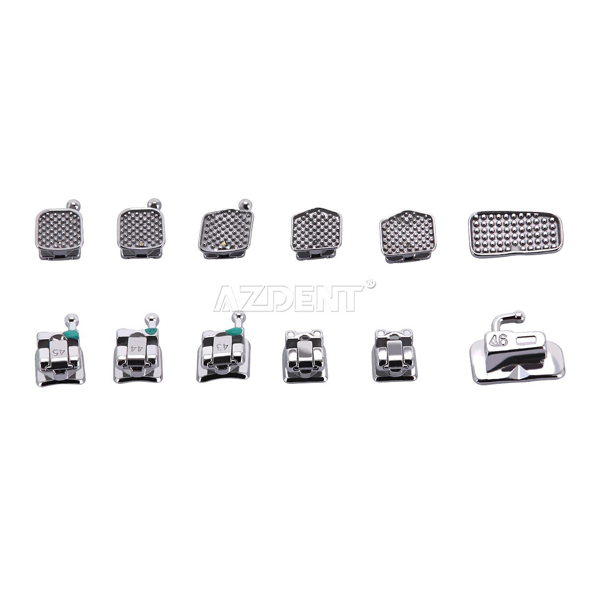 10 X Dental Orthodontic MIM Self Ligating Bracket Braces Mini Roth.022 Hooks 345