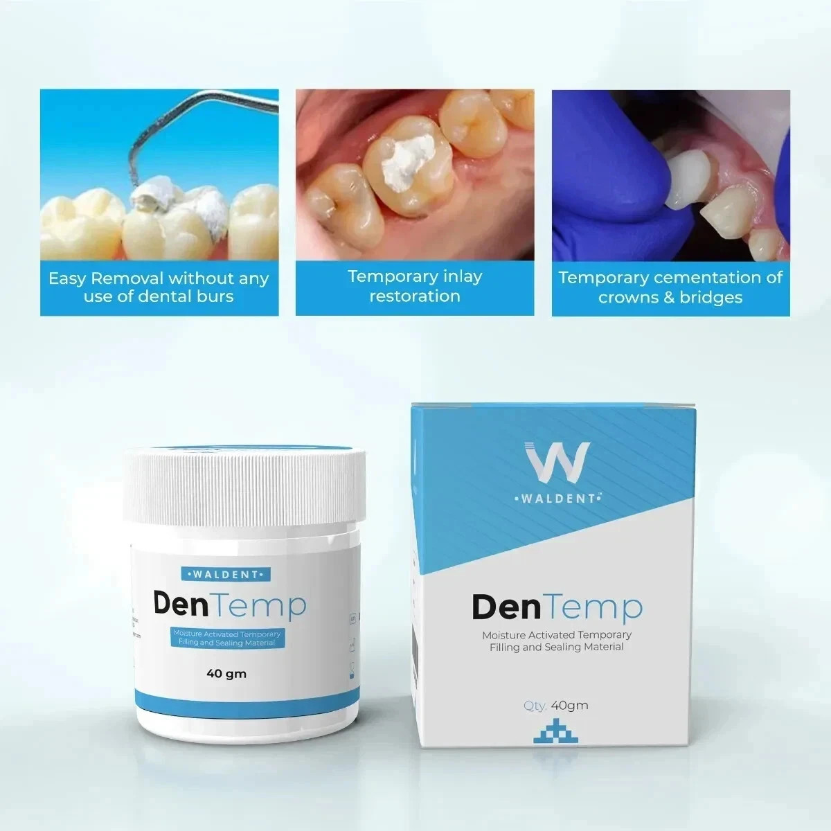 Waldent DenTemp Temporary Filling And Sealing Material For Dental Free Shipping