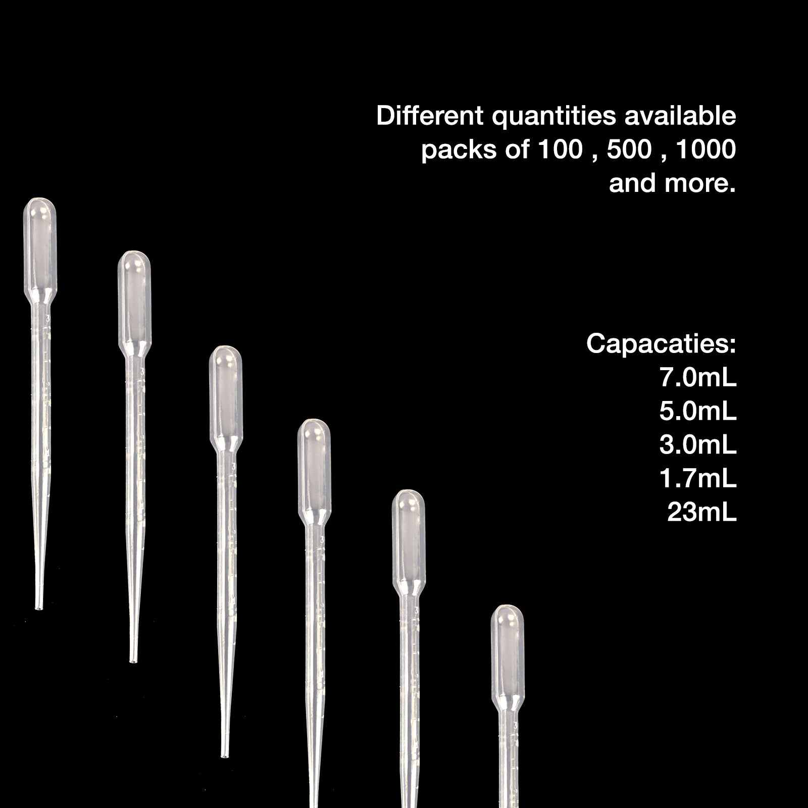 1.7ML Mini Plastic Transfer Pipettes, Oil & Paint, Eye Dropper Tool Pack of 200