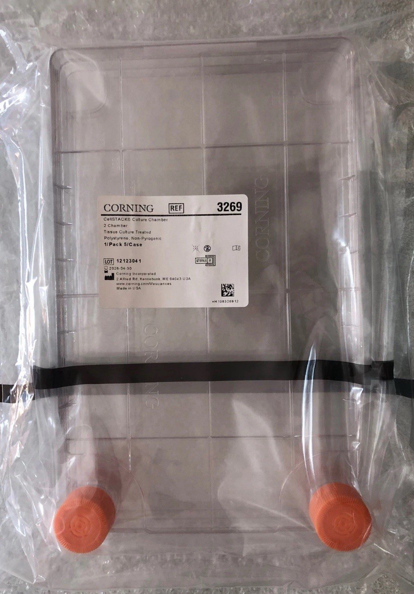 CORNING 3269 CellSTACK – 2 Chamber with Vent Caps SET OF 2, STERILE, UNEXPIRED