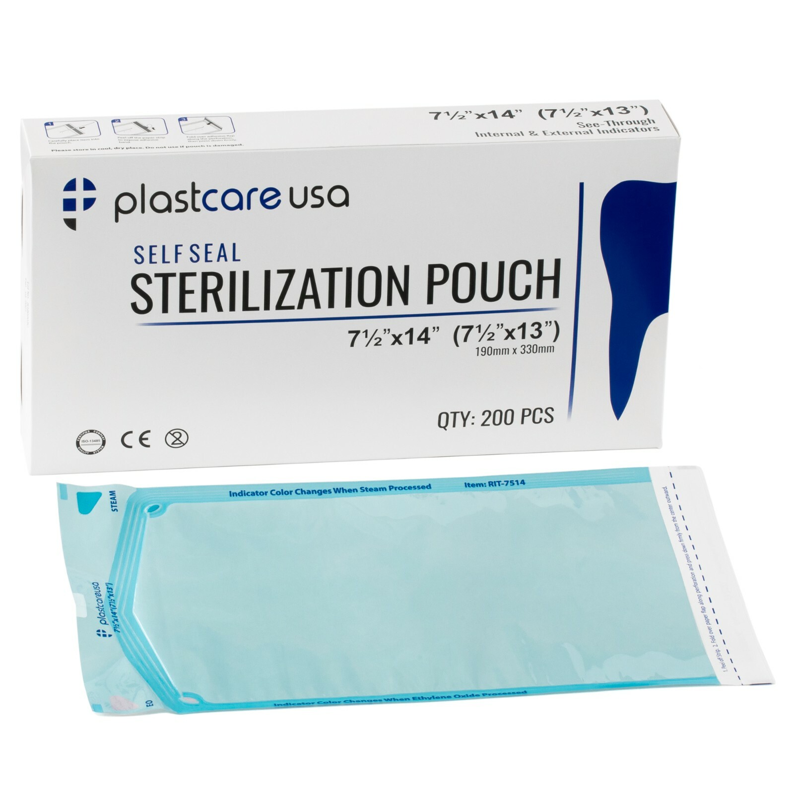 2000 7.5″ x 13″ Self Sealing Sterilization Pouch (10 Boxes) Dental Pouches