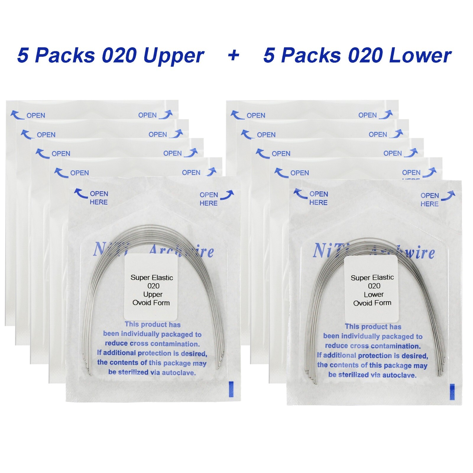100PCS Dental Orthodontic Niti Arch Wire Natural Ovoid arcos de ortodoncia Niti
