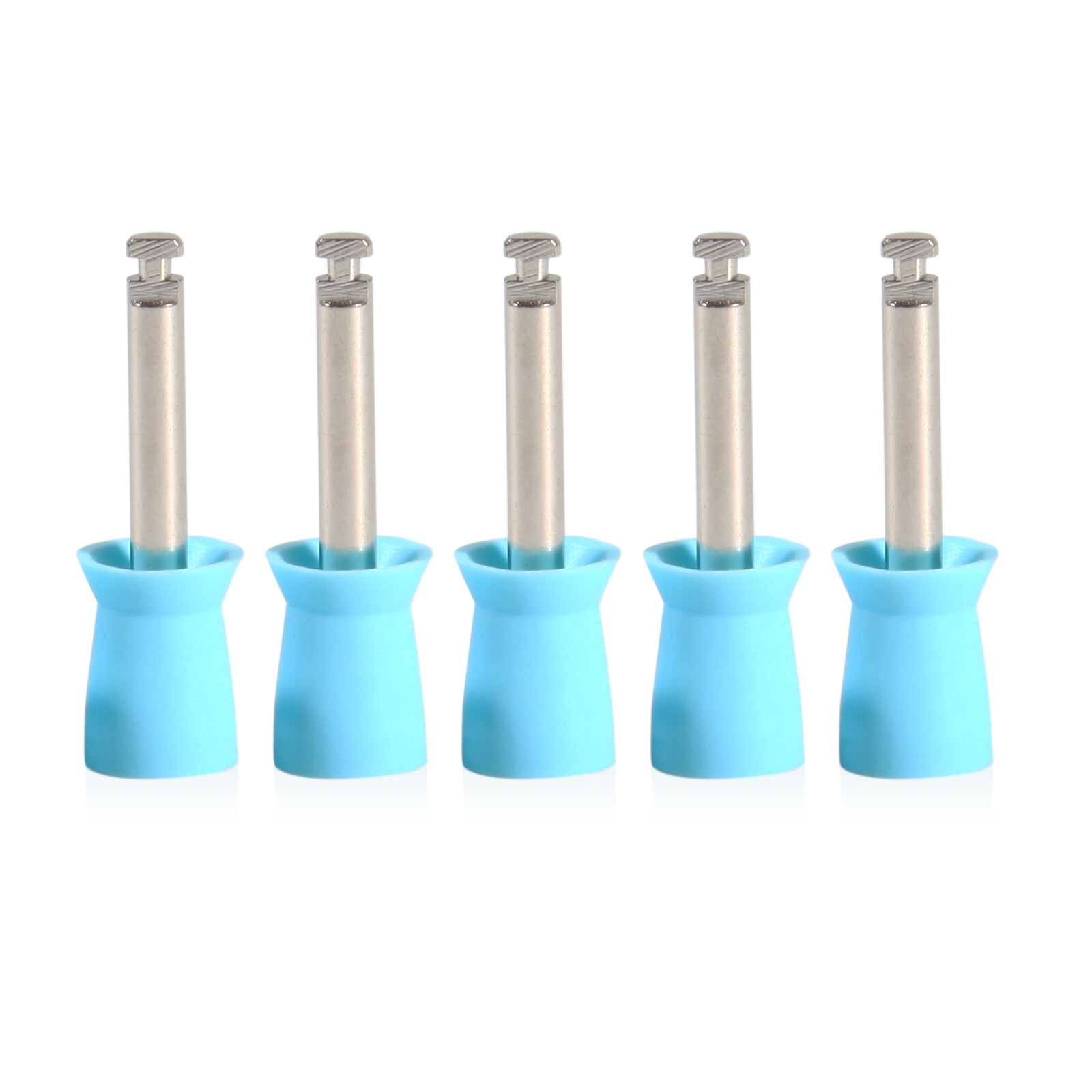 100Pcs Dental Rubber Prophy Cups Teeth Polish Polishing Latch Type Blue Kit USA