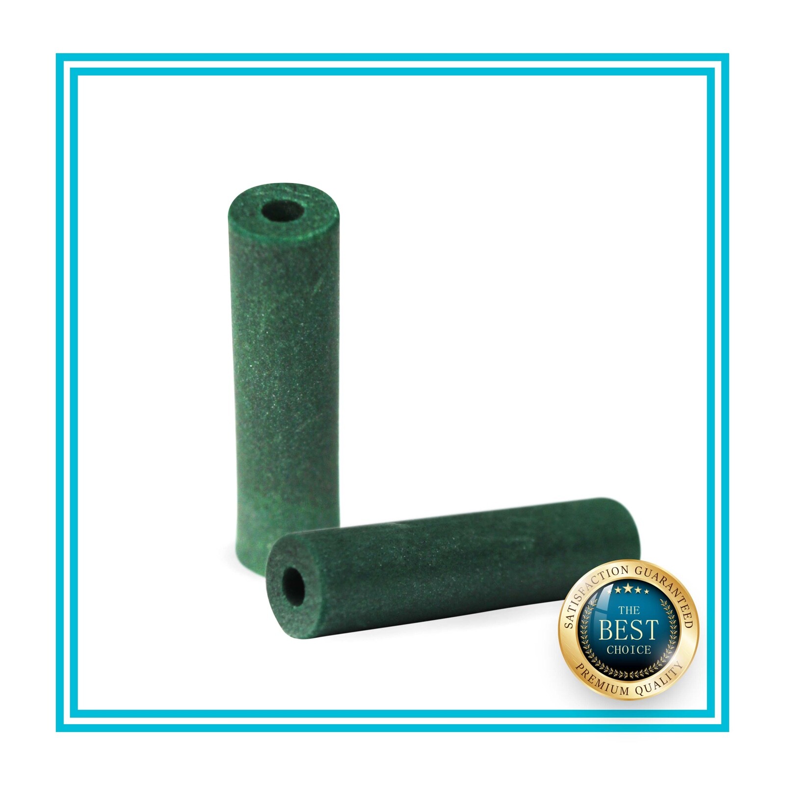 100pcs Dental polish metal Rubber Cylinder Green 15/16 x 1/4