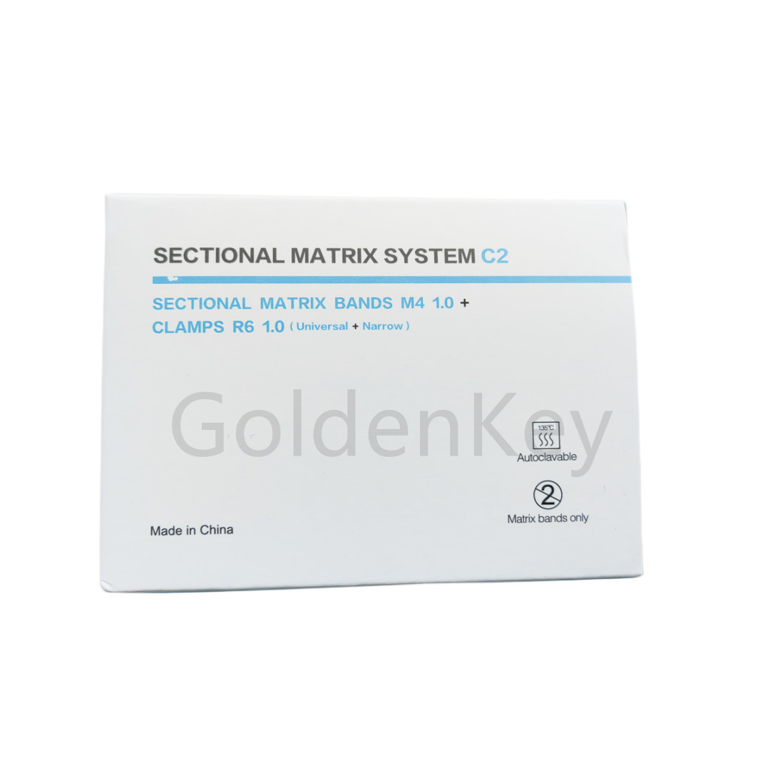 102/Set C2 Dental Sectional Matrix Contoured Matrices Bands Clip Clamp NITI Ring