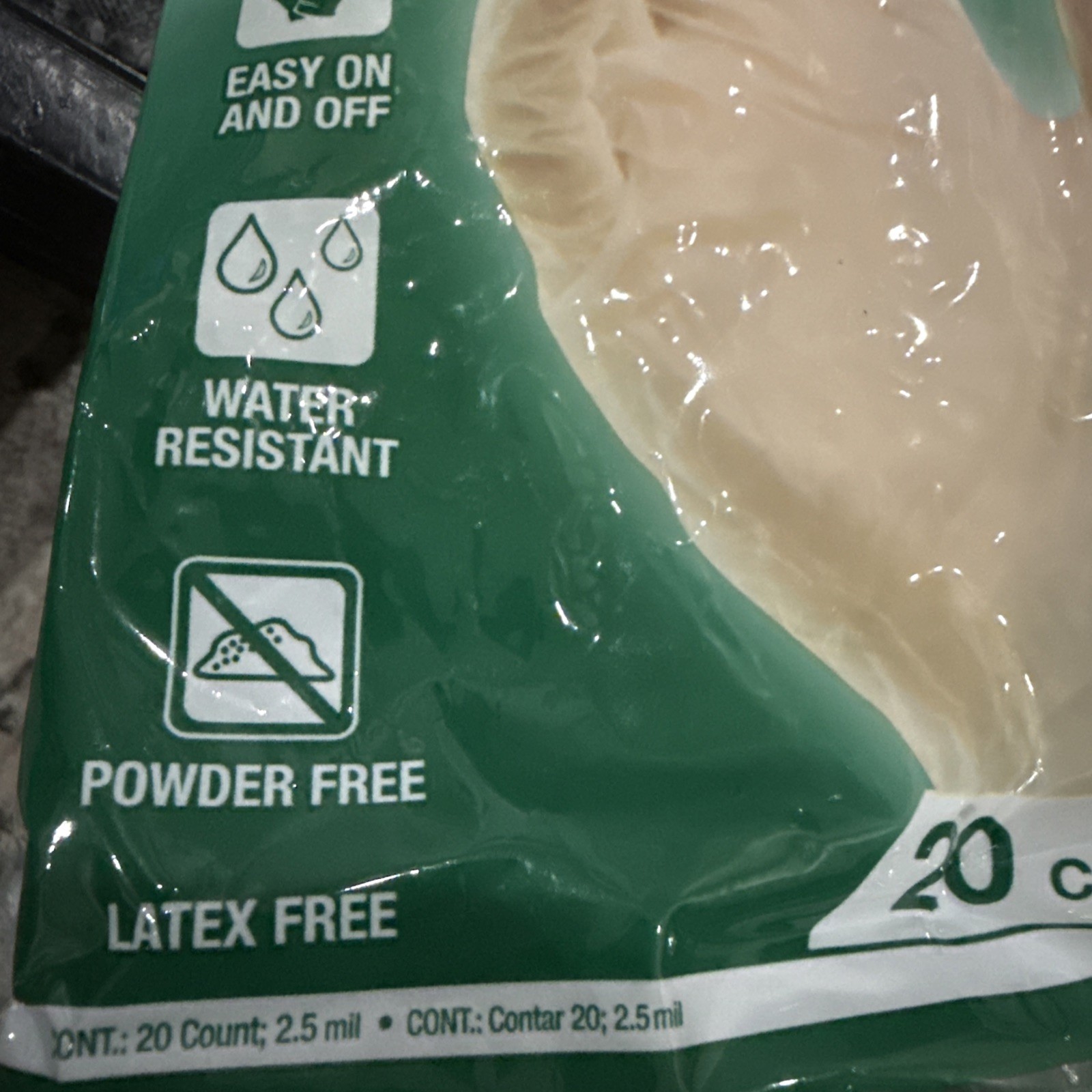 17X20ct HDX Clear 2.5 mil One Size Fits Most Disposable Latex Free Vinyl Gloves
