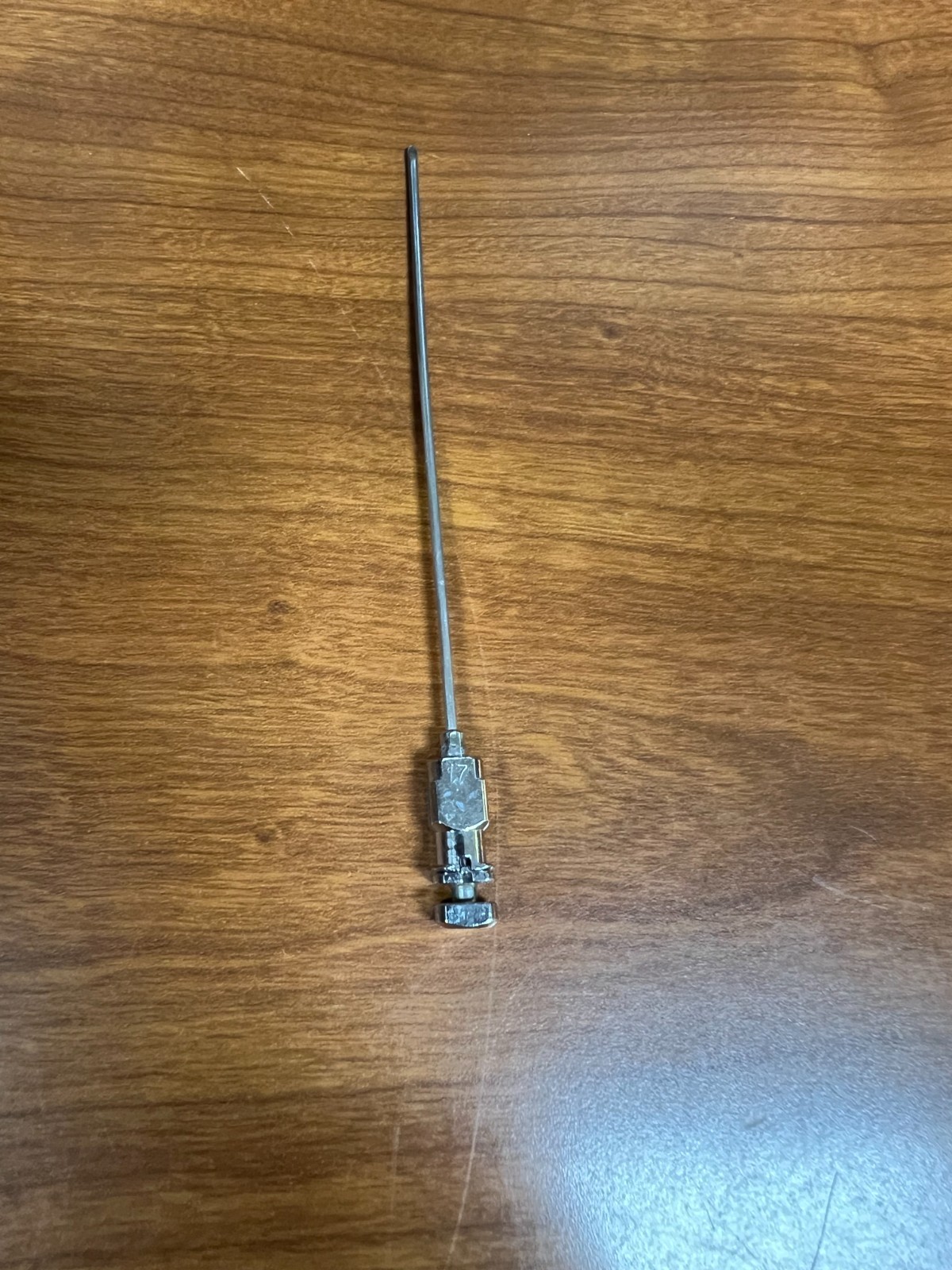 Vintage Stainless Steel 17g Medical Infiltration Cannula w/ Luer Lock Hub