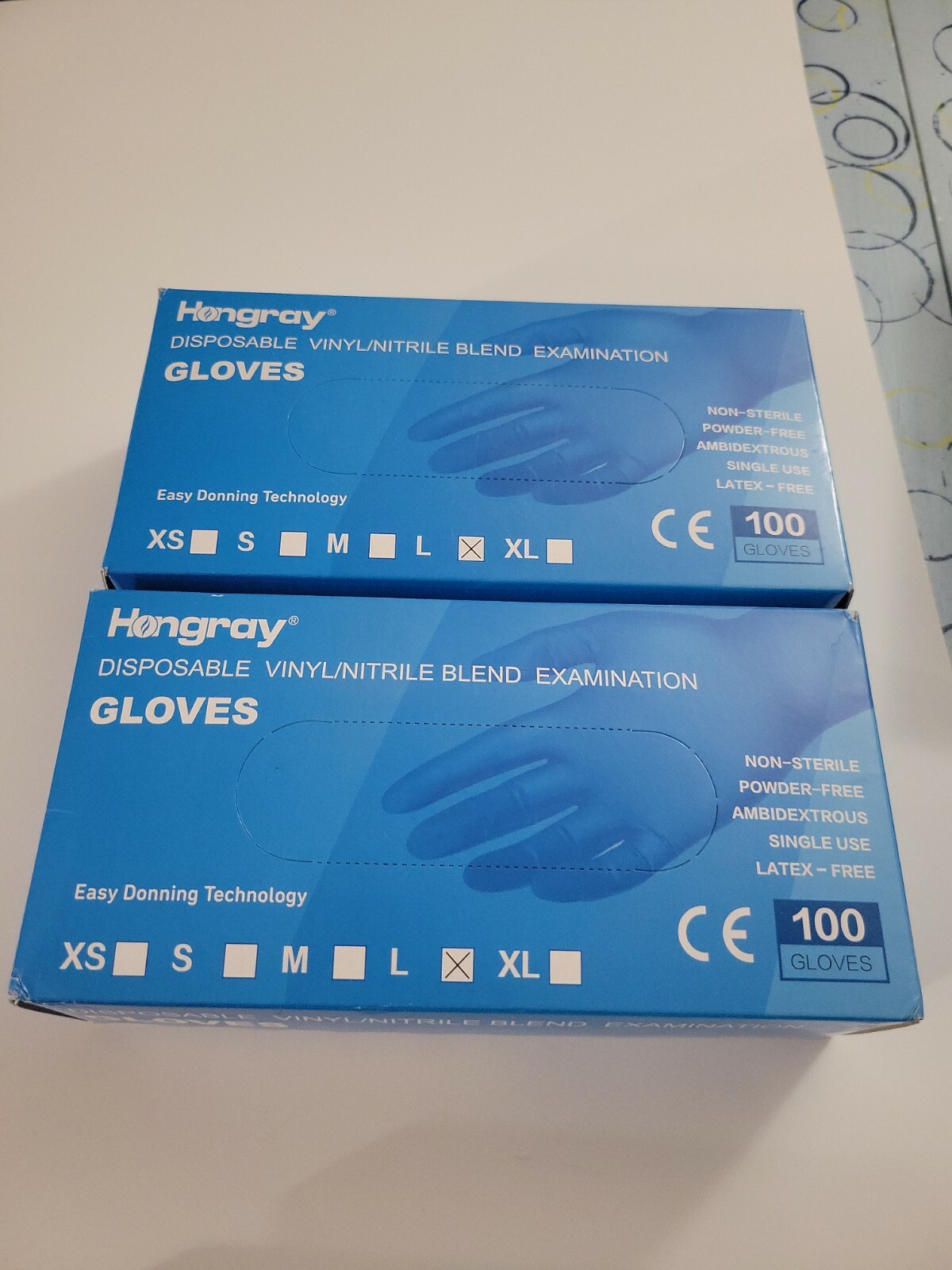 Hongray Nitrile Gloves 2 Boxes 100 Pack Each Large