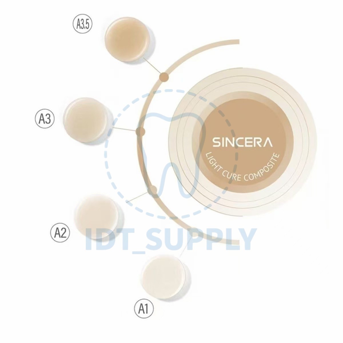 Dental Flowable Composite Resin 2g A1 A2 A3 Light Cure Restorative Filling