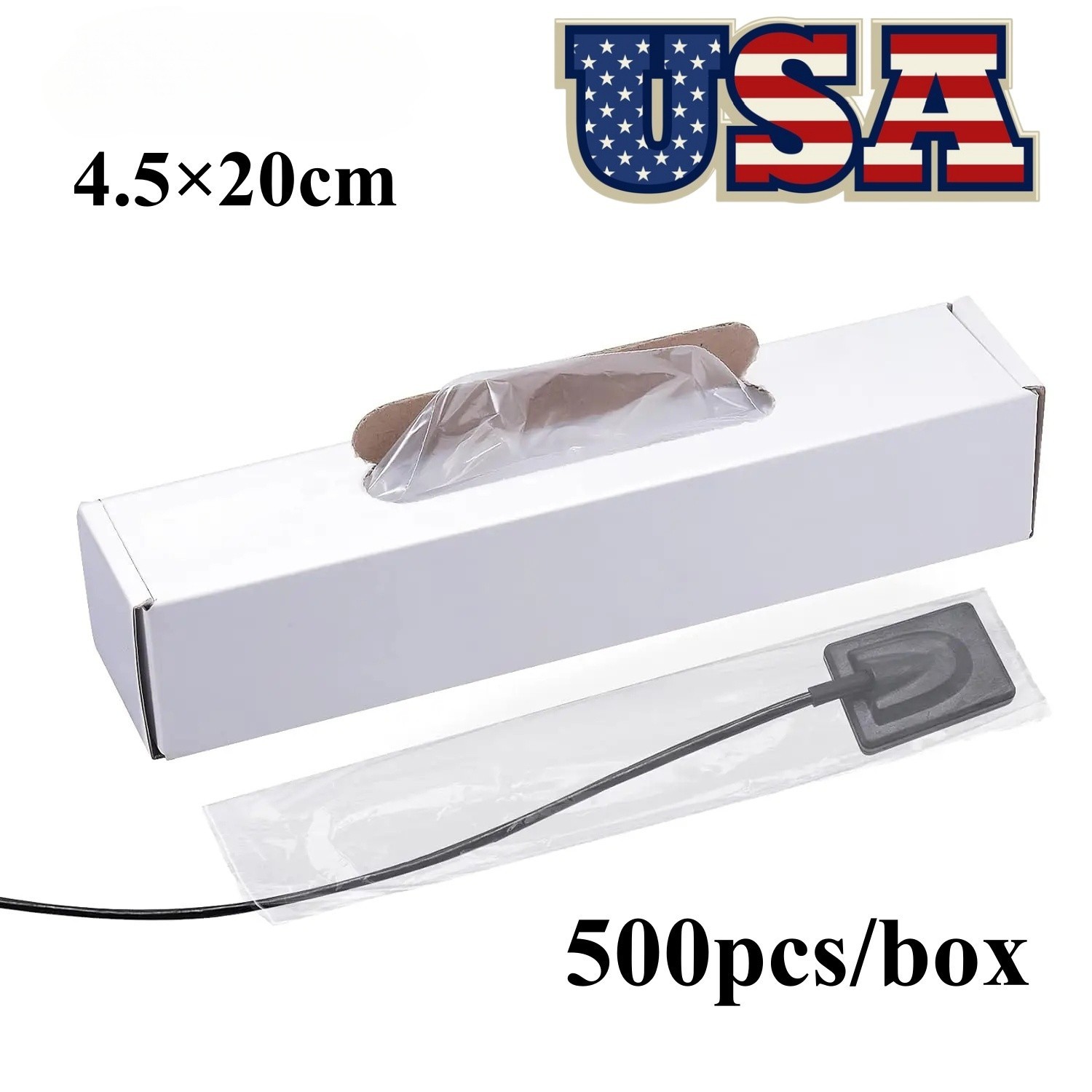 500 Pcs Dental Digital X ray Sensor Sleeves Disposable Covers Bags 4.5*20cm USA