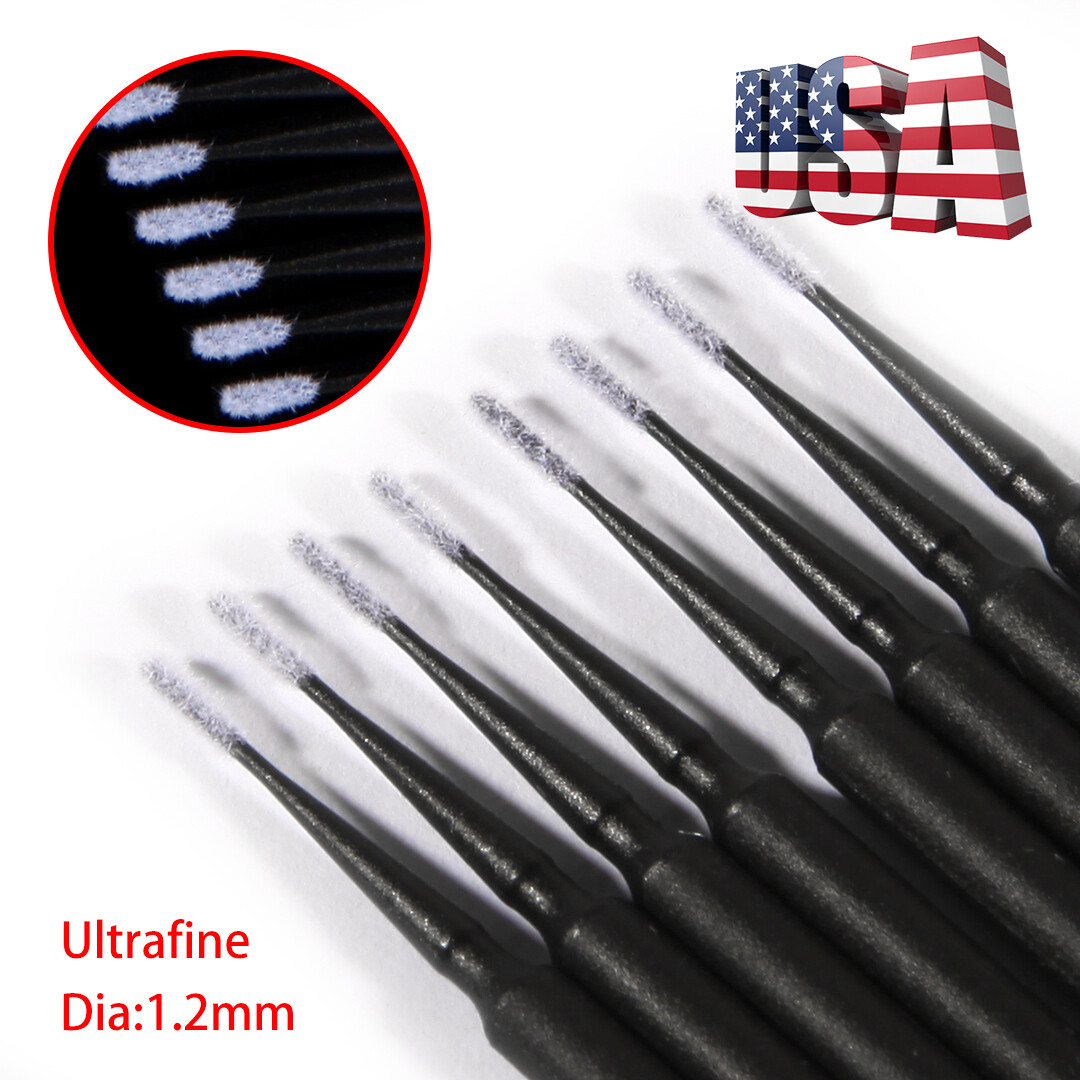 100Pcs Dental Disposable Micro Brush Tooth Applicator Tips Sticks 1.2mm black sl