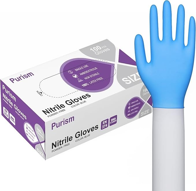 Daddy’s Choice Nitrile Gloves 100Pcs Disposable Medium (Pack of 100)