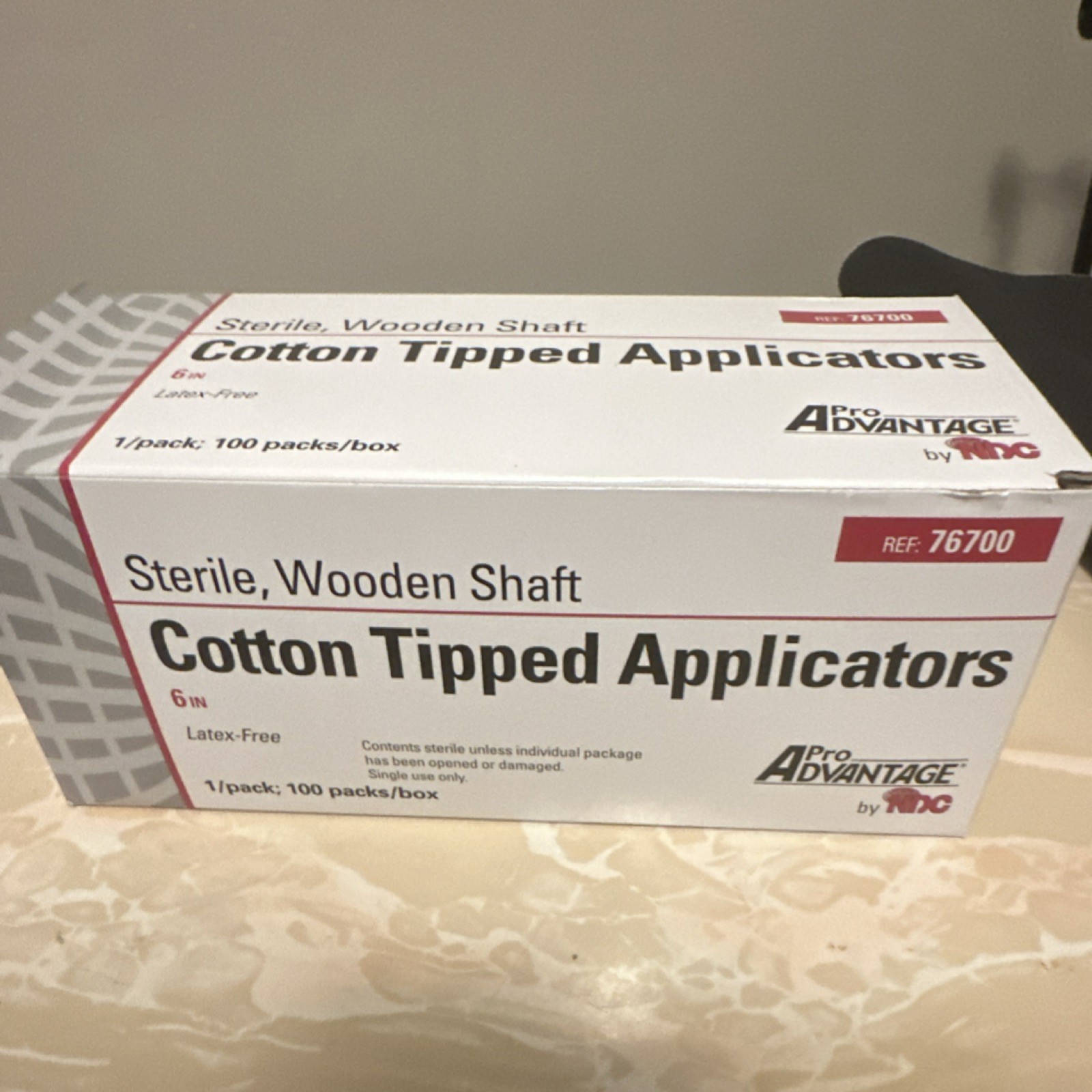 Pro Advantage Sterile Cotton Tipped Applicators 6in Wooden Shaft 76700 100pk