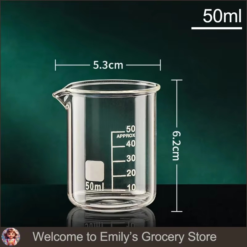 Transparent High Borosilicate Glass Measuring Cup Clear Scale Cup Laboratory Bea