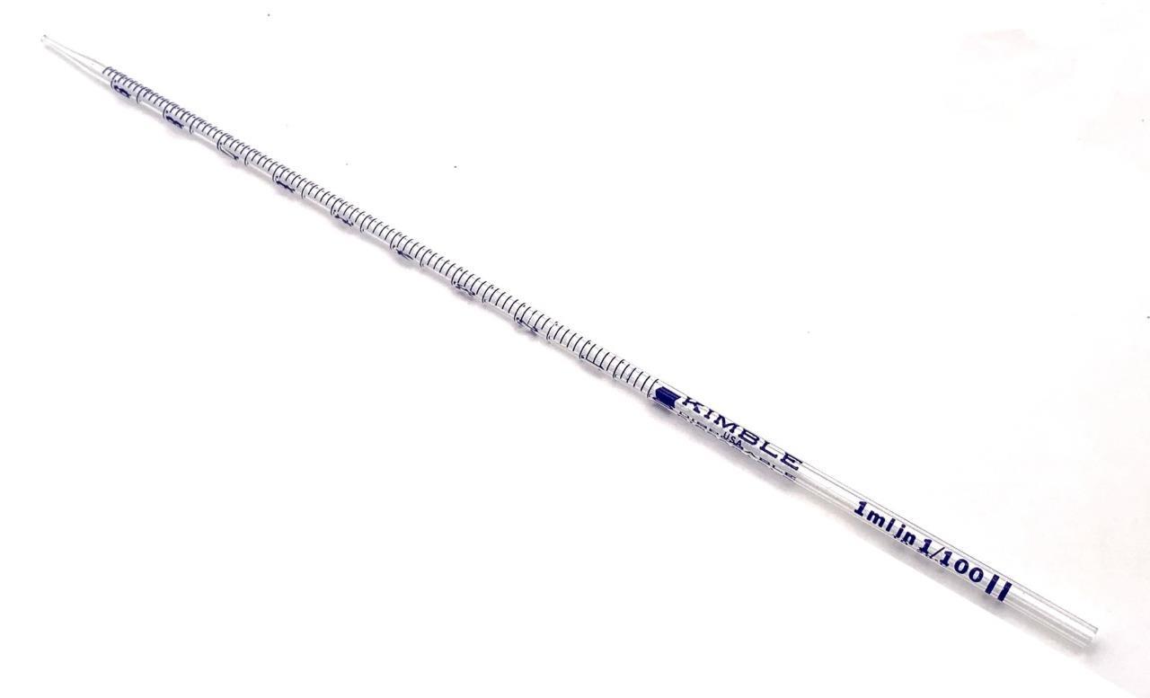 Kimble 1ml in 1/100 10 mL Glass Disposable Pipette (Pack of 25)