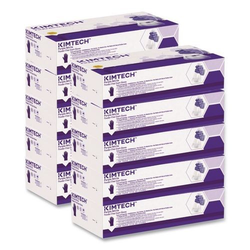 Kimtech PURPLE NITRILE Exam Gloves, Medium, 6 mil Thick, 9.5″ Long, 100/Box