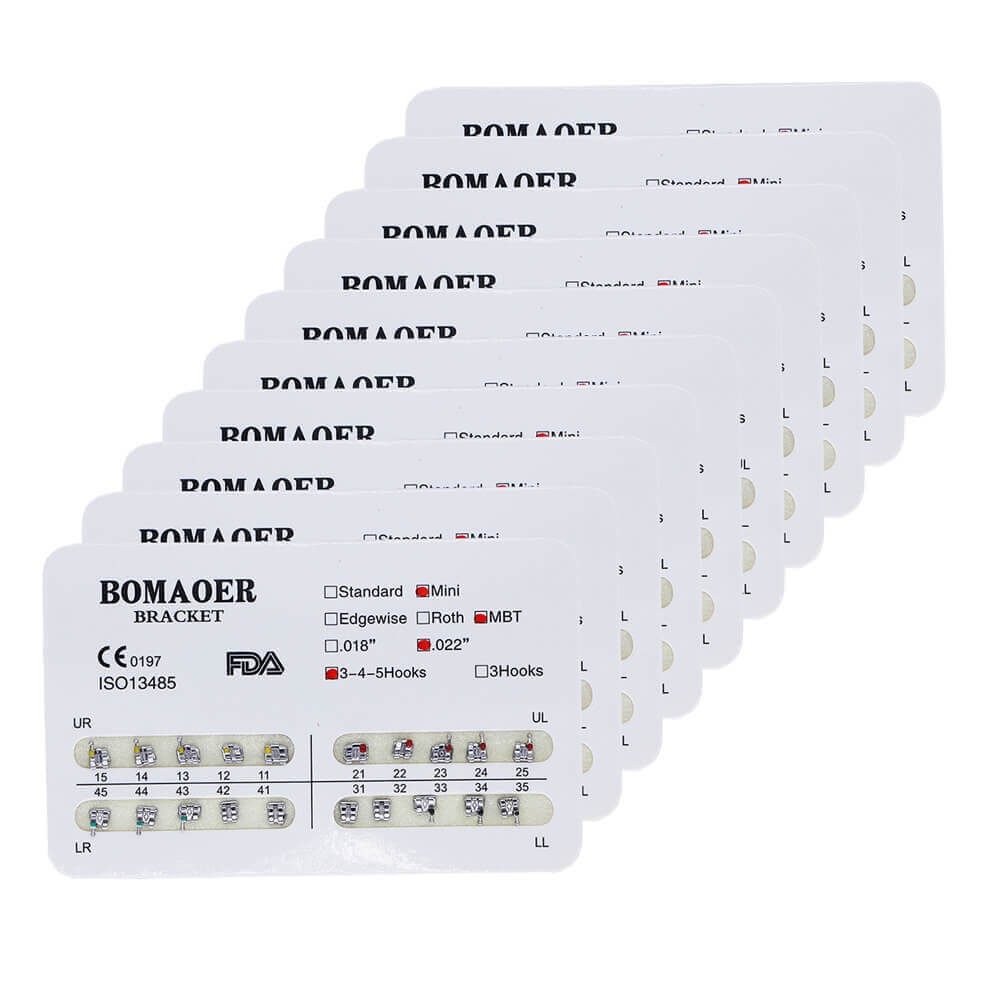 5 Packs Dental Orthodontic Metal Bracket Brace Mini MBT 022 345 Hook 20PCS/Pack