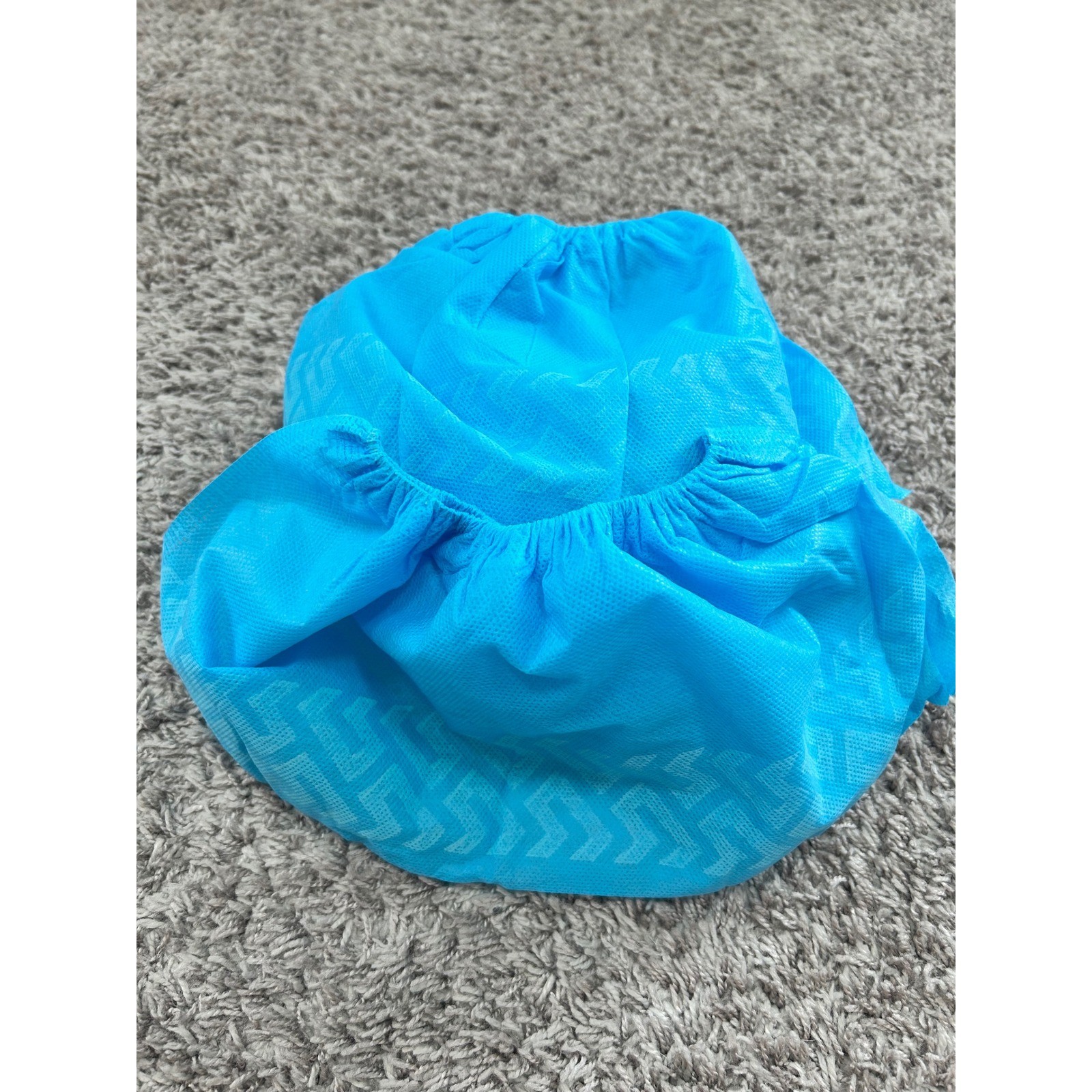10 Disposable Blue Shoe Covers Non-Slip Tread Elastic One Size Fits Most