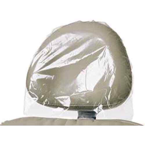 Safe-Dent Clear Plastic Headrest Covers, Disposable 3000/Case
