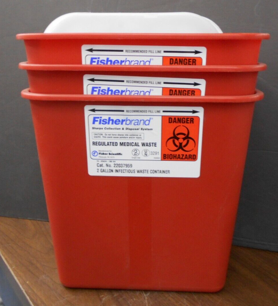 Fisher Brand Cat No 22037959 2 Gallon Infectious Waste Container