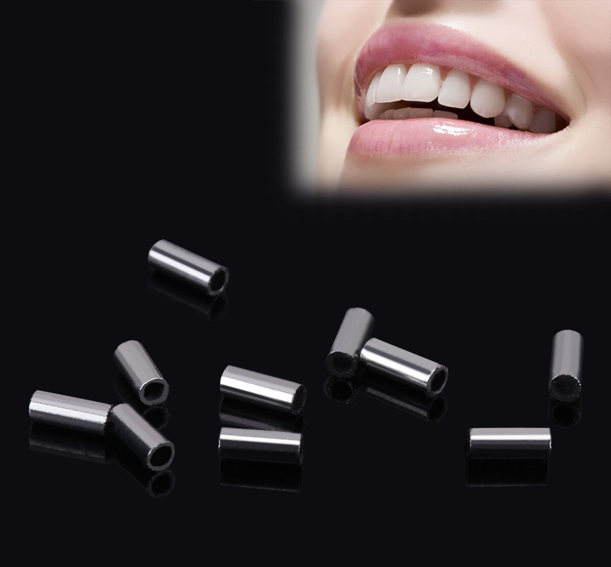 Dental Orthodontic Crimpable Hook Stop tube Mini Stops Bracket Stopper 0.5/0.8mm